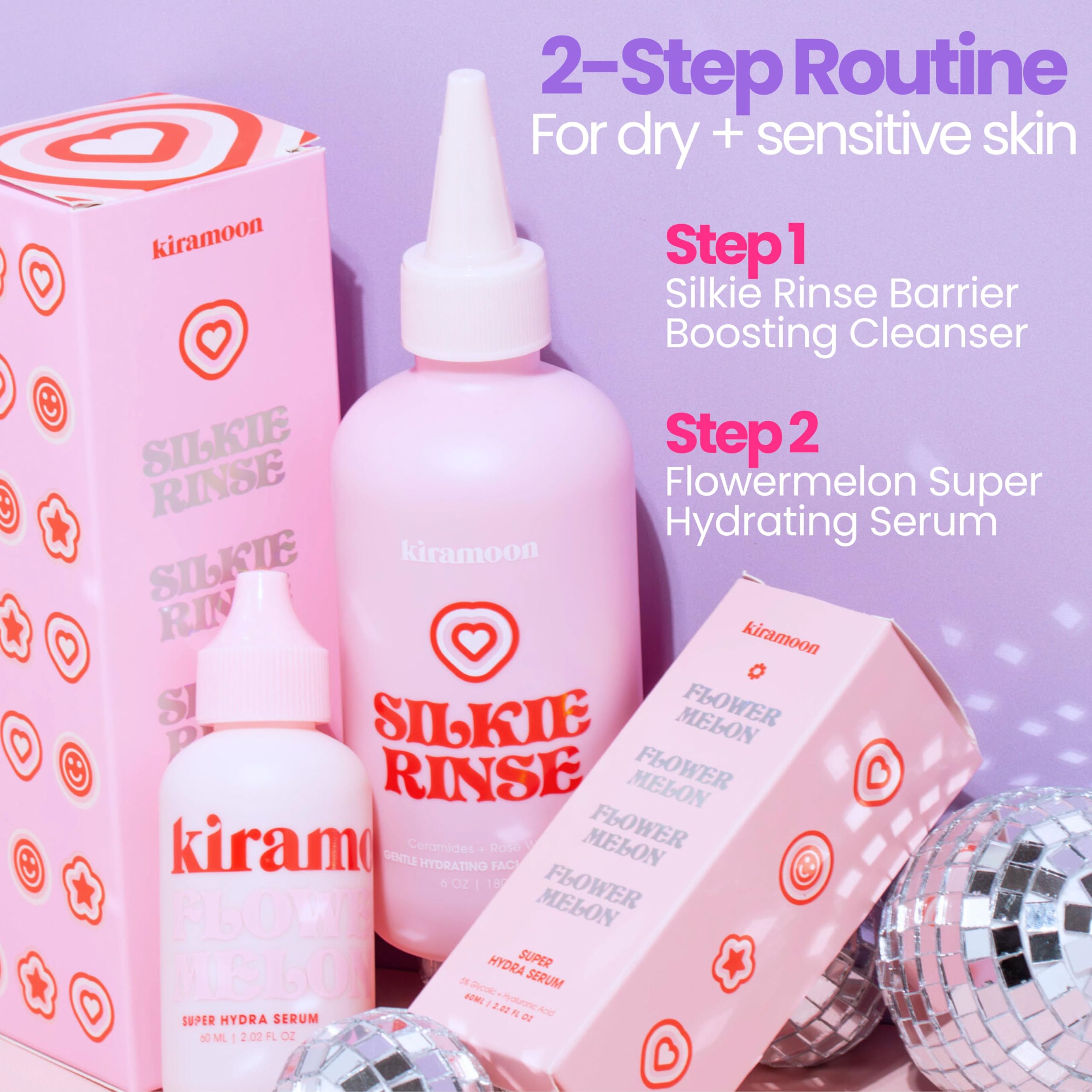 Kiramoon Face Wash Silkie Rinse Hydrating Gentle Face Cleanser for Dry or Sensitive Skin - Hydrating Makeup Remover & Face Wash w/Ceramides & Squalane