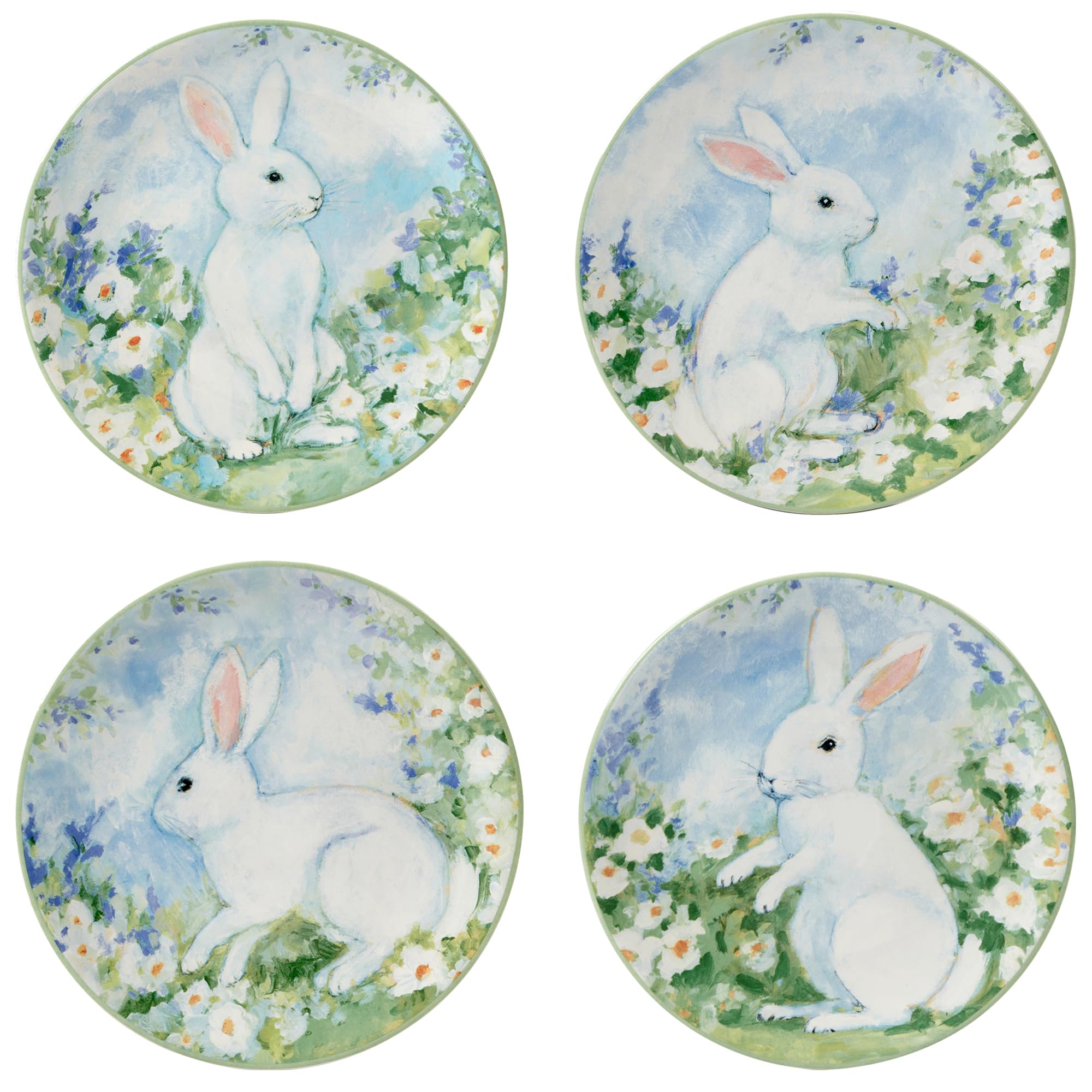 Cerified International Certified International Easter Morning 9" Dessert/Salad Plates, Set of 4, Multicolor