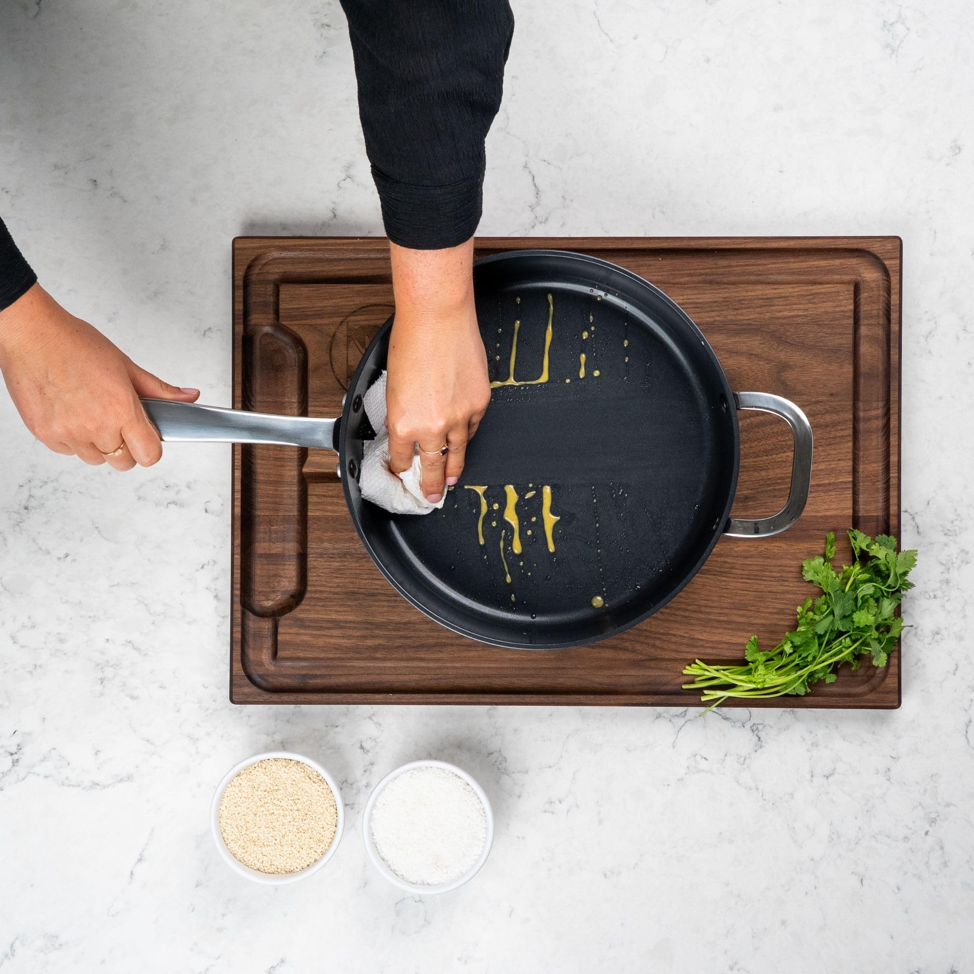 Alva Maestro 11-Inch Stainless Steel Nonstick Frying Pan – Made Without PFAS, PFOA & PTFE Ceramic Coating – Reinforced 5-Ply Aluminum Core, Oven & Induction Safe for Even Heat, Easy to Clean Coating