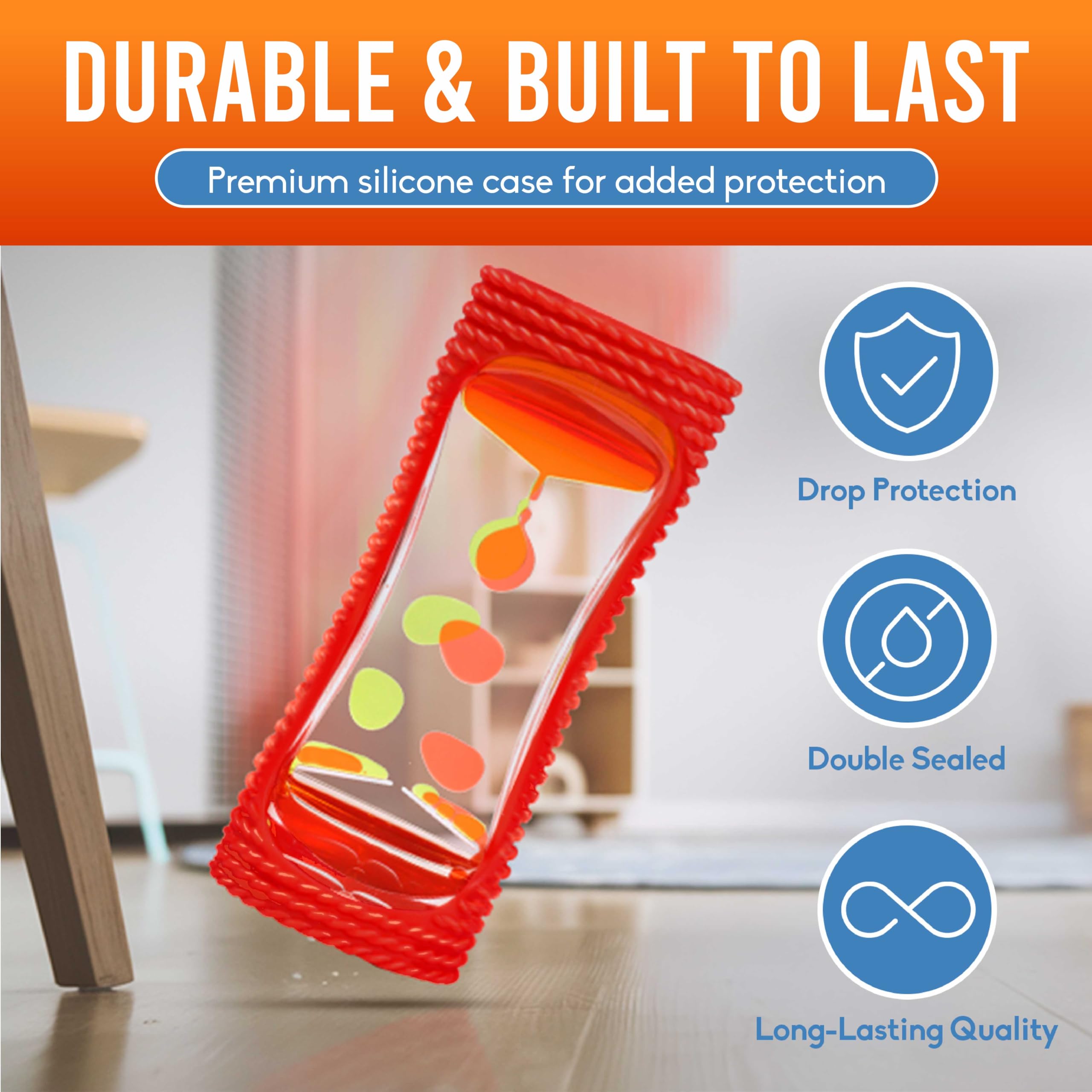 BUNMO Liquid Motion Bubbler Sensory Toys - Sensory Stocking Stuffers for Kids - Green and Liquid Motion Bubbler Sensory Toys - Sensory Stocking Stuffers for Kids - Red