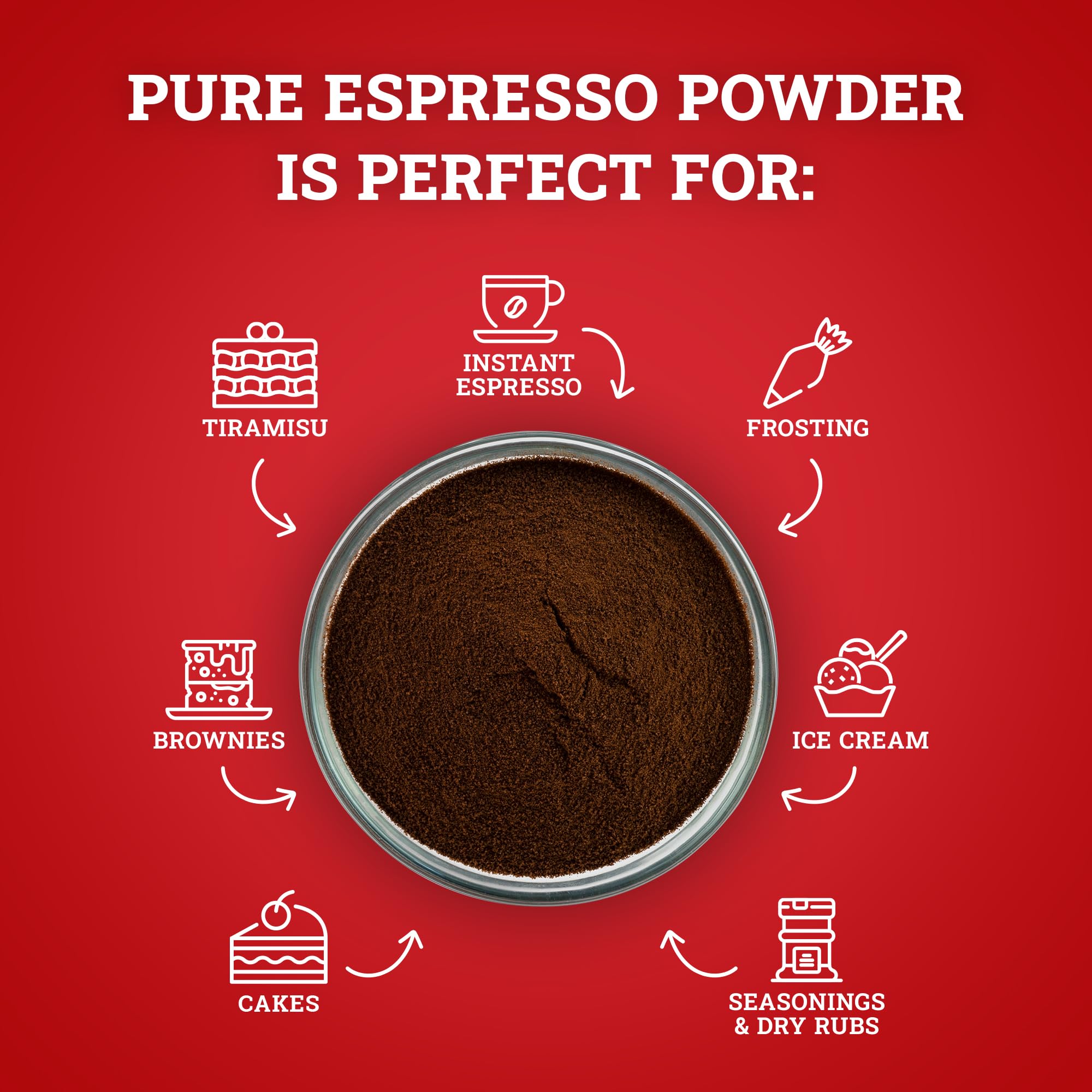 Hoosier Hill Farm Pure Espresso Powder, 8oz (Pack of 1)