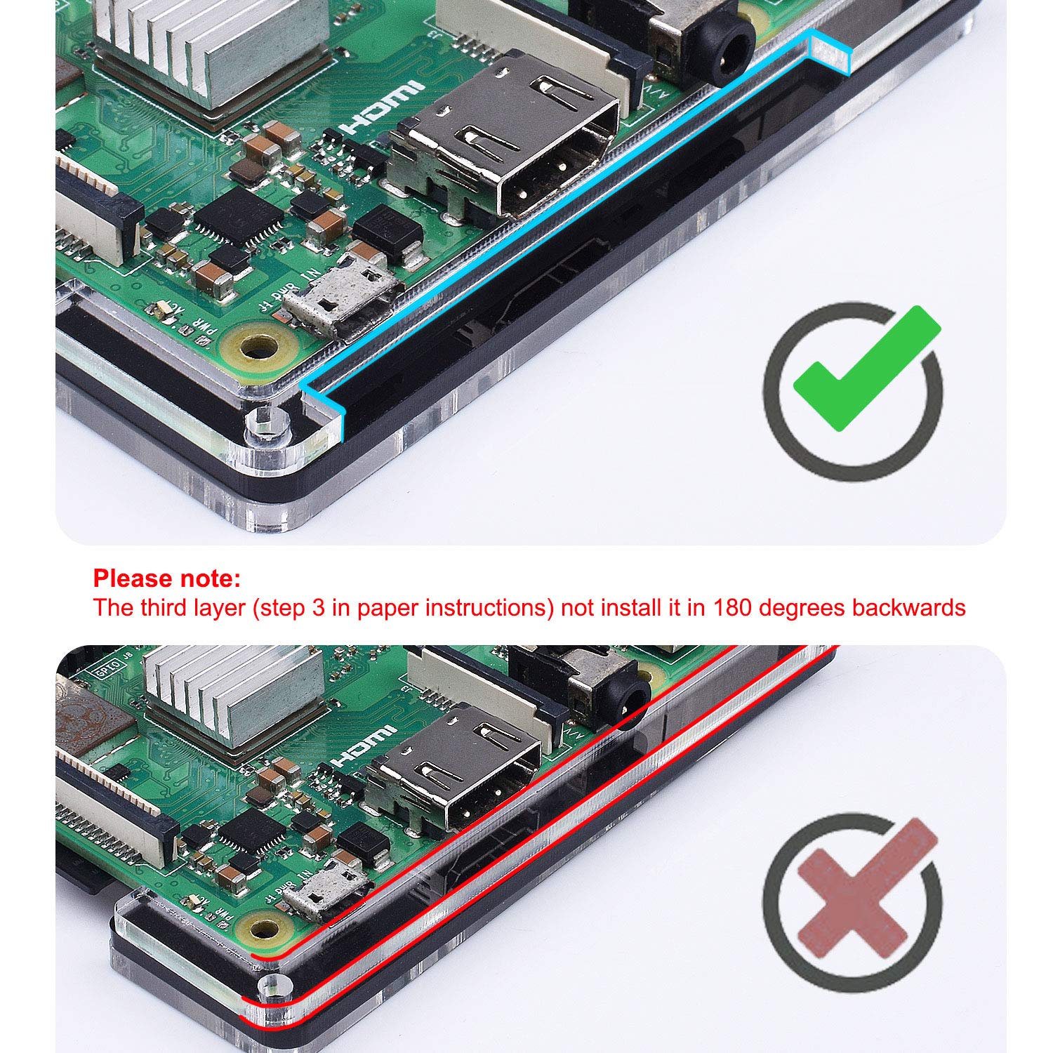 Miuzei Raspberry Pi 3 B+ Case with Fan Cooling Pi 3B Case with 3 Pcs Heat-Sinks 5V 3A Power Supply for Raspberry Pi 3 B+ (B Plus) 3B (No Raspberry Pi Board)