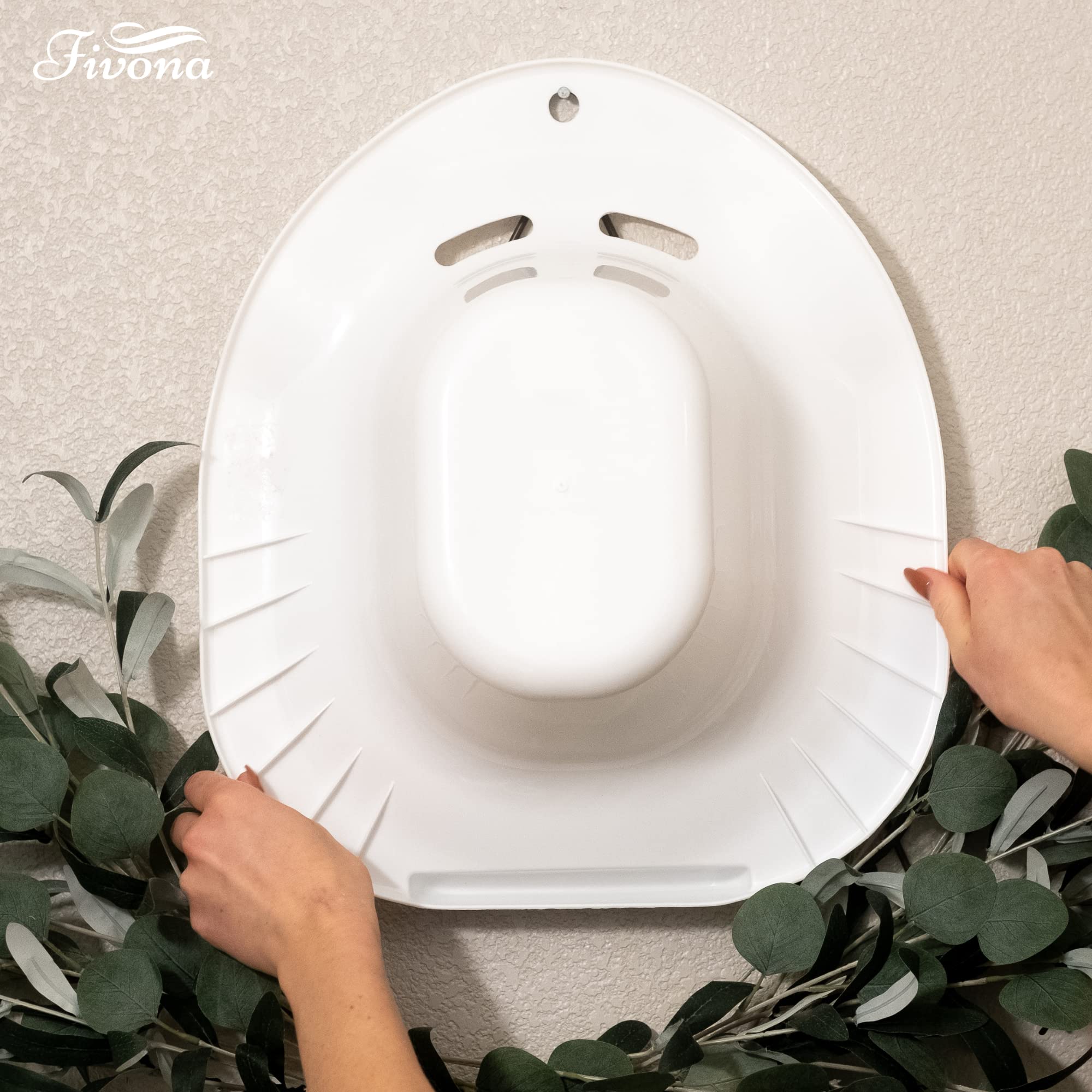 Set of 10 Sitz Bath Toilet Seats for Hemorrhoid Treatment | Postpartum Essentials Care | V Steam Seat | Unisex Universal Fit by Fivona