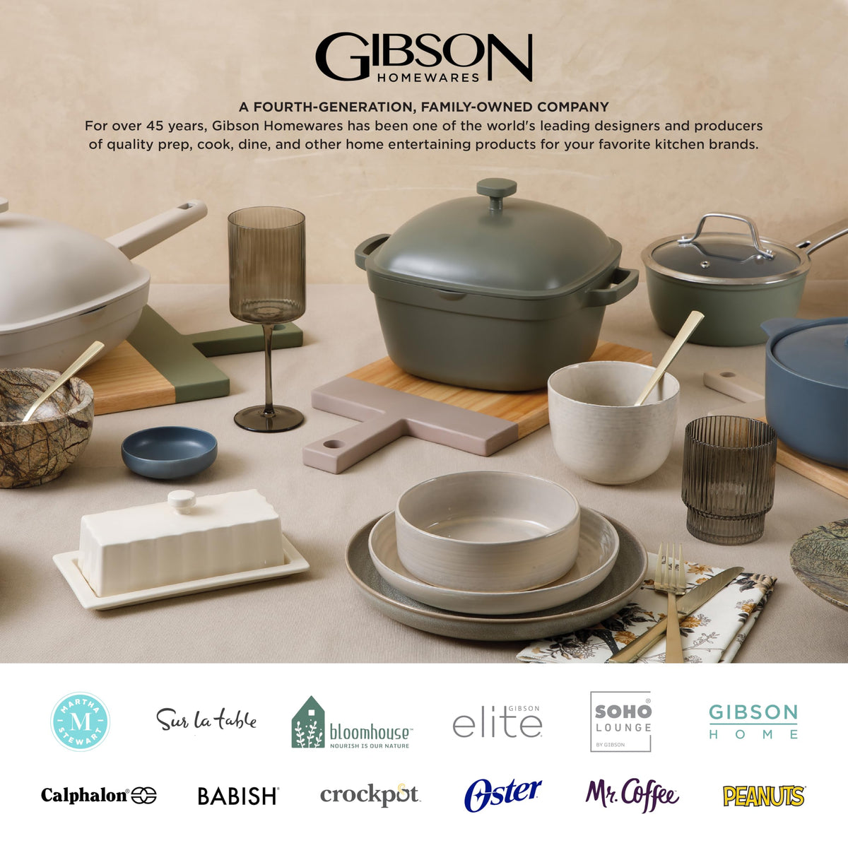 Gibson Soho Lounge Square Reactive Glaze Dinnerware Set, Grey - 97558.16RM, Service for 4 (16pcs)