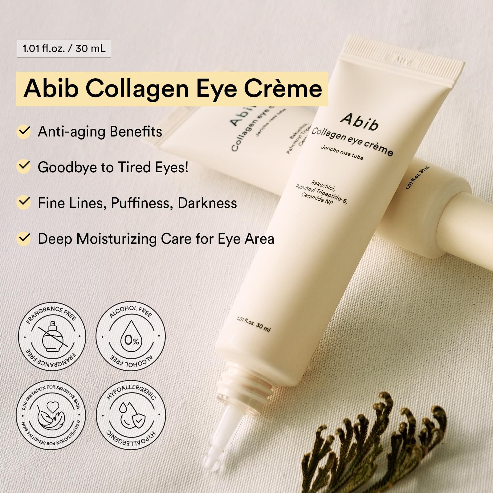 Abib Eye-Deal Collagen Eye Care Kit | Collagen Eye Patch, Eye Cream | Puffy Eyes and Dark Circles, Anti-Wrinkle | Gifts for Women (Under Eye Care Duo)