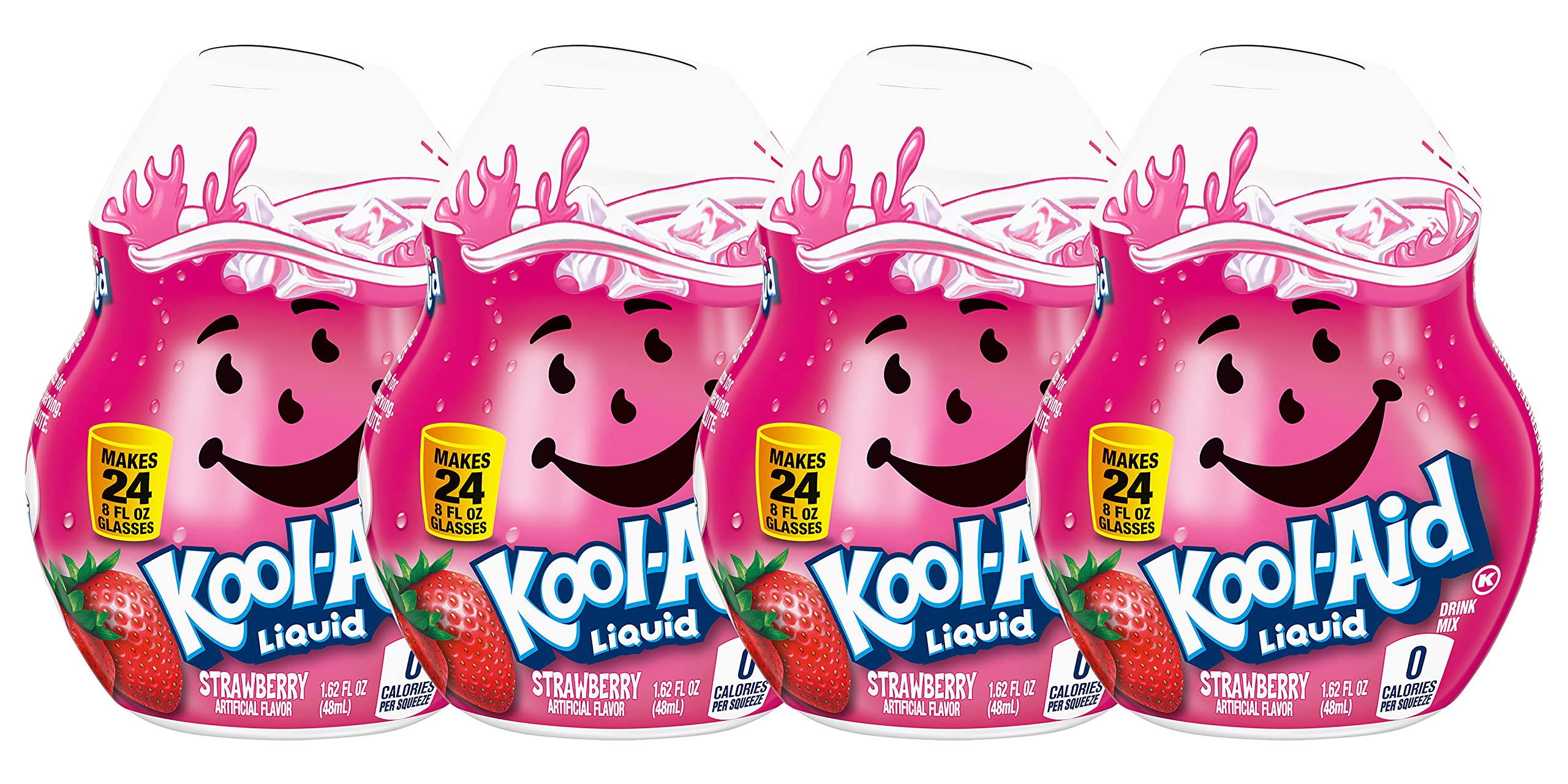 Kool-Aid Soft Drink Mixed (1.62 Fl Oz (Pack of 4), Strawberry)