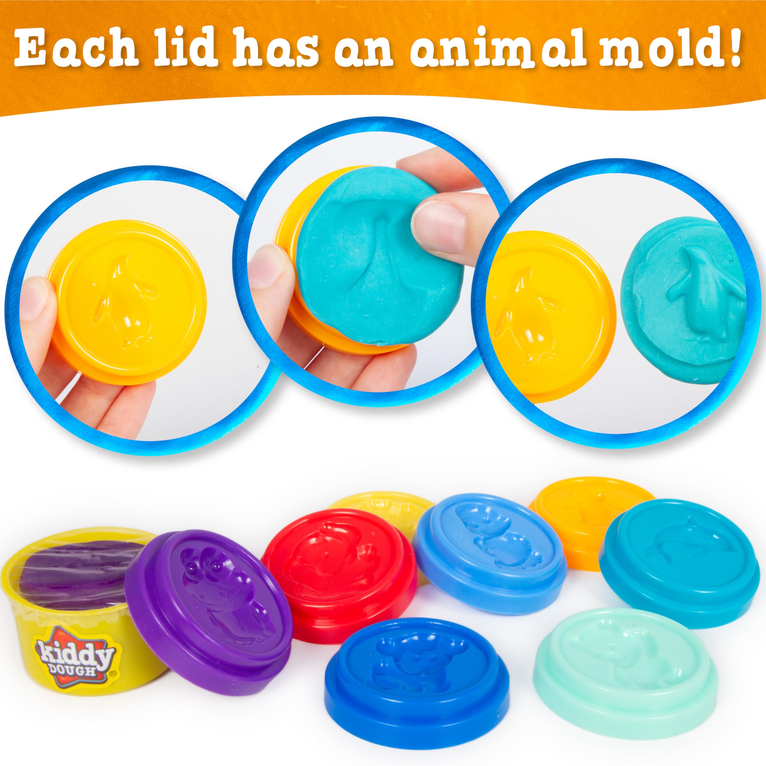 Kiddy Dough Party Pack - 80 Colorful Containers of Soft, Non-Toxic Mini PlayDough for Creative Fun - Safe & Educational Halloween Party Favors for Kids