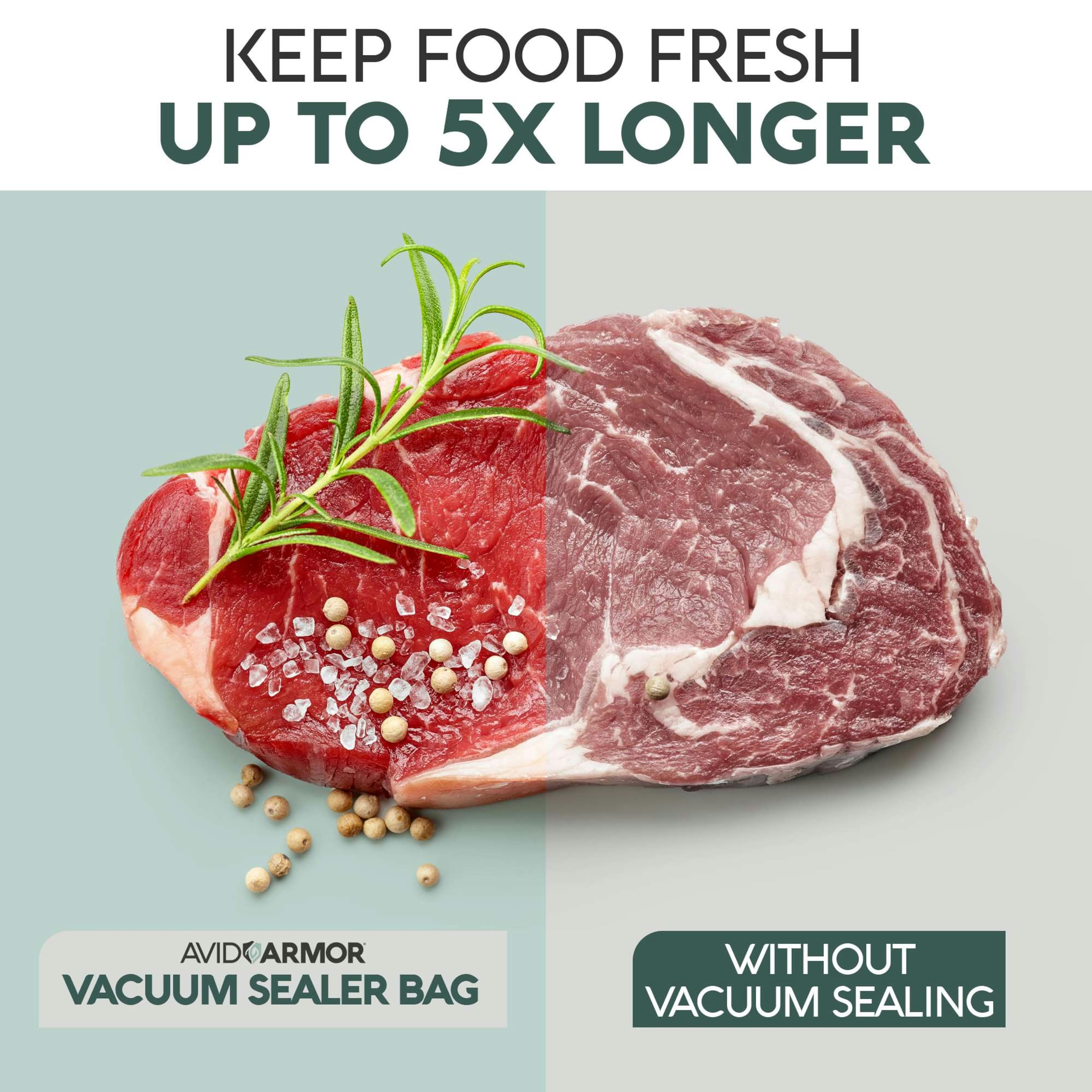 Avid Armor Vacuum Sealer Bags, Vac Seal Bags for Food Storage, Freezing, and Sous Vide Cooking, Non-BPA Freezer Vacuum Sealer Bags, Pint, Quart, and Gallon Sizes Combo Pack, 150 Bags