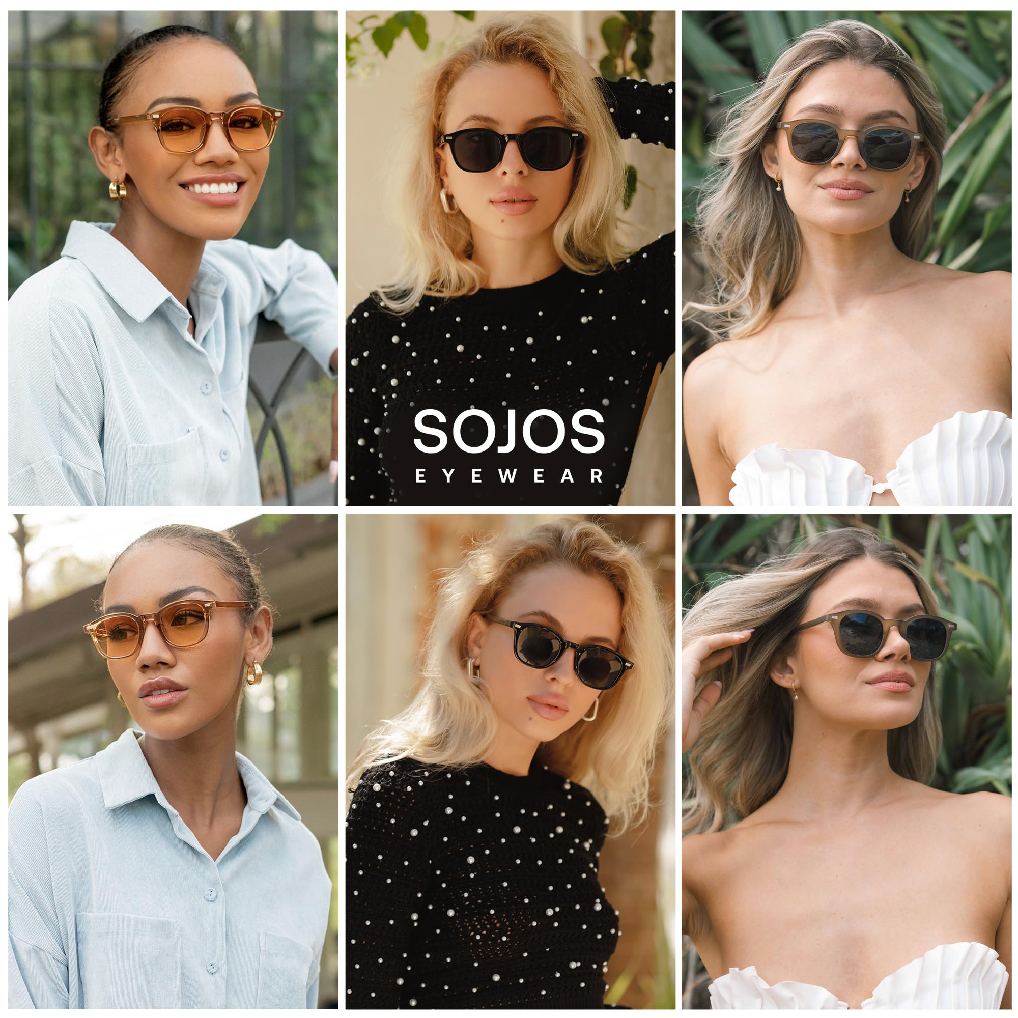 SOJOS Retro Square Sunglasses for Women Men Vintage Shades UV Protection Sunnies SJ2316, Matte Olive Green Frame/Grey Lens