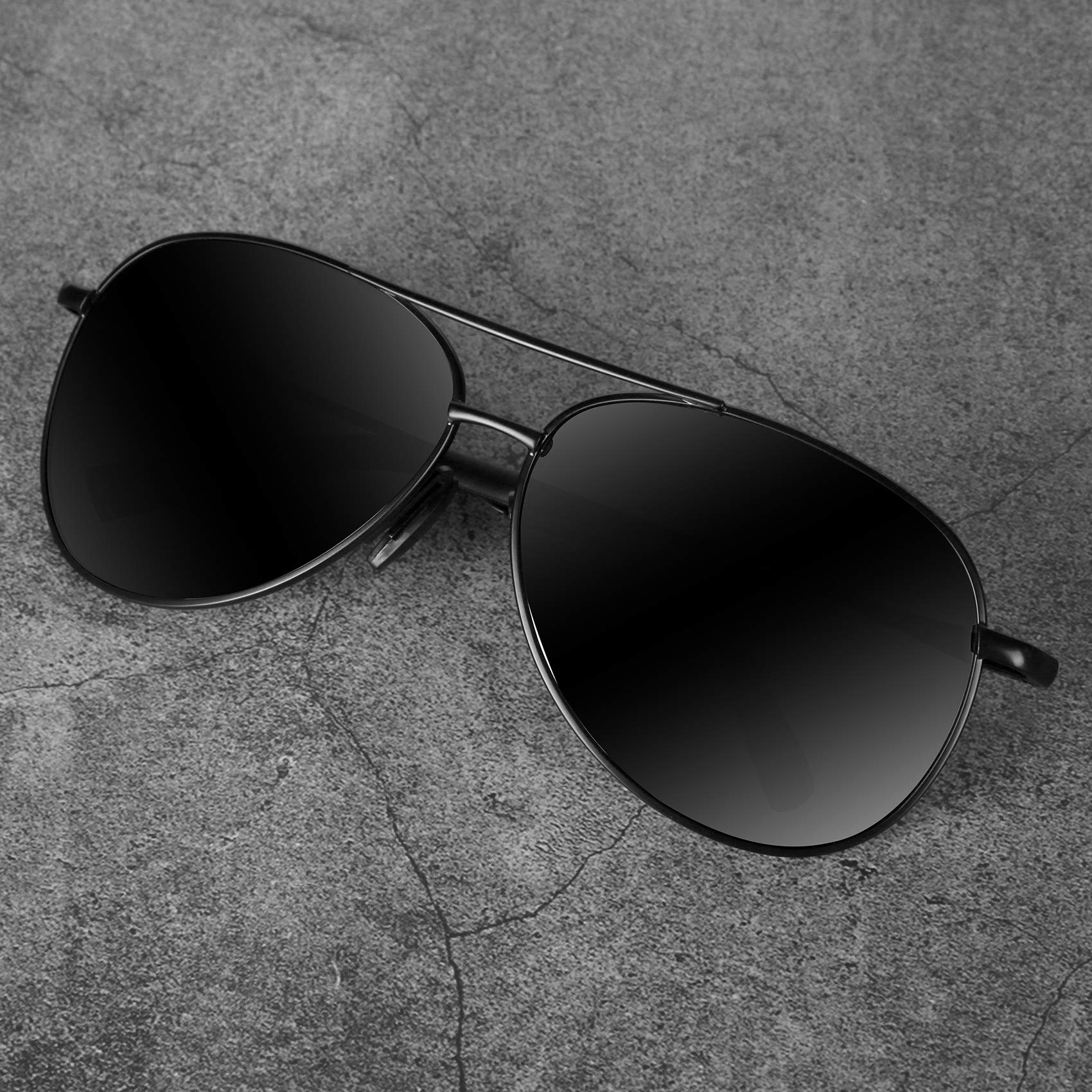 Aviator Sunglasses for Men Polarized Women UV Protection Lightweight Driving Fishing Sports Unisex glasses MX208 Black Frame Lens