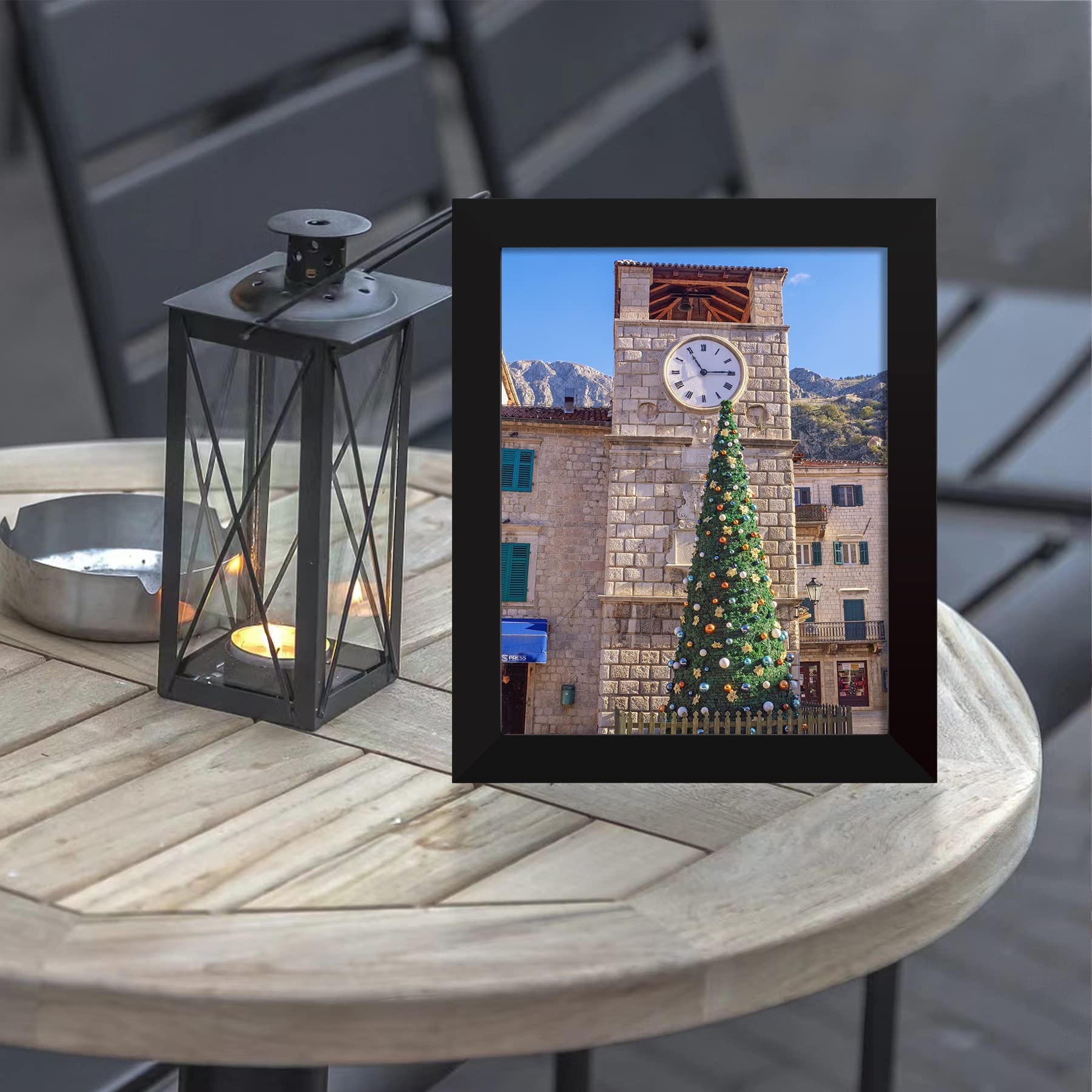 SESEAT Black 8x10 Picture Frame, Photo Frame for Wall Mounting or Tabletop Diaplay, 1 Pack