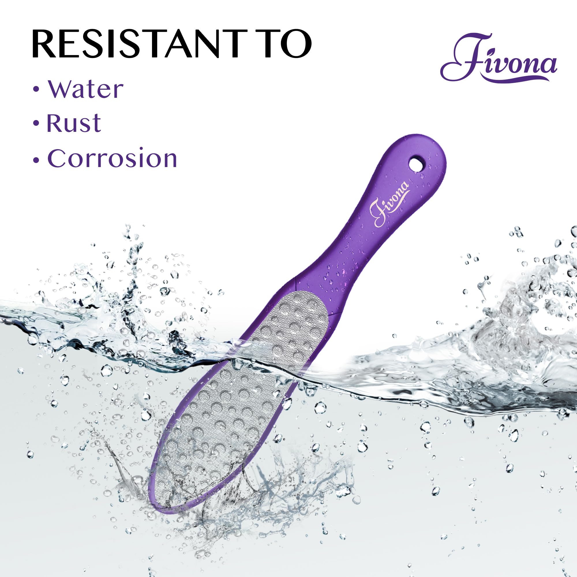 Fivona Foot File - Callus Remover, Double Sided Foot Rasp for Dry Heels, Feet Scrubber for Dead Skin, Foot Scraper for Corn Removal