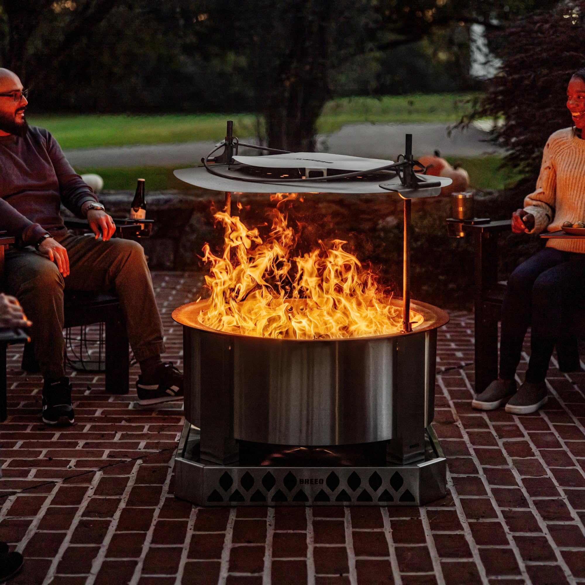 Breeo Outpostâ„¢ Heat Deflector X30 | Compatible with Y Series and X Series | Maximize Hot Airflow | USA Made | Live-Fire Cooking Accessory (Heat Deflector & Outpost Rod Included)