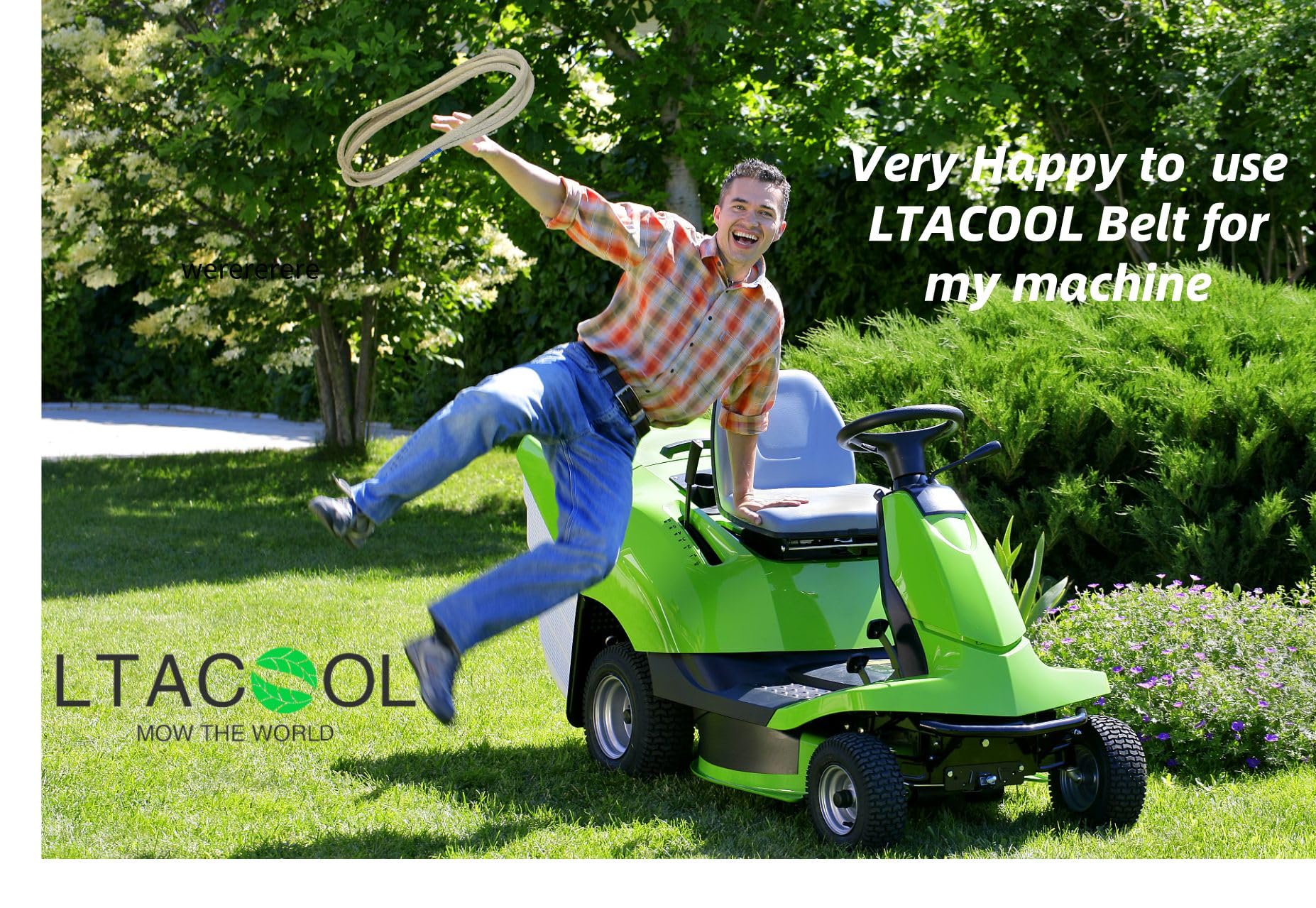 LTACOOL Lawn Mower Deck Belt Compatible with MTD Troy-Bilt Cub Cadt Craftsman 954-04329 954-04329A 754-04329 754-04329A CMXGZAM501084 490-501-C067, ZT1 ZT2