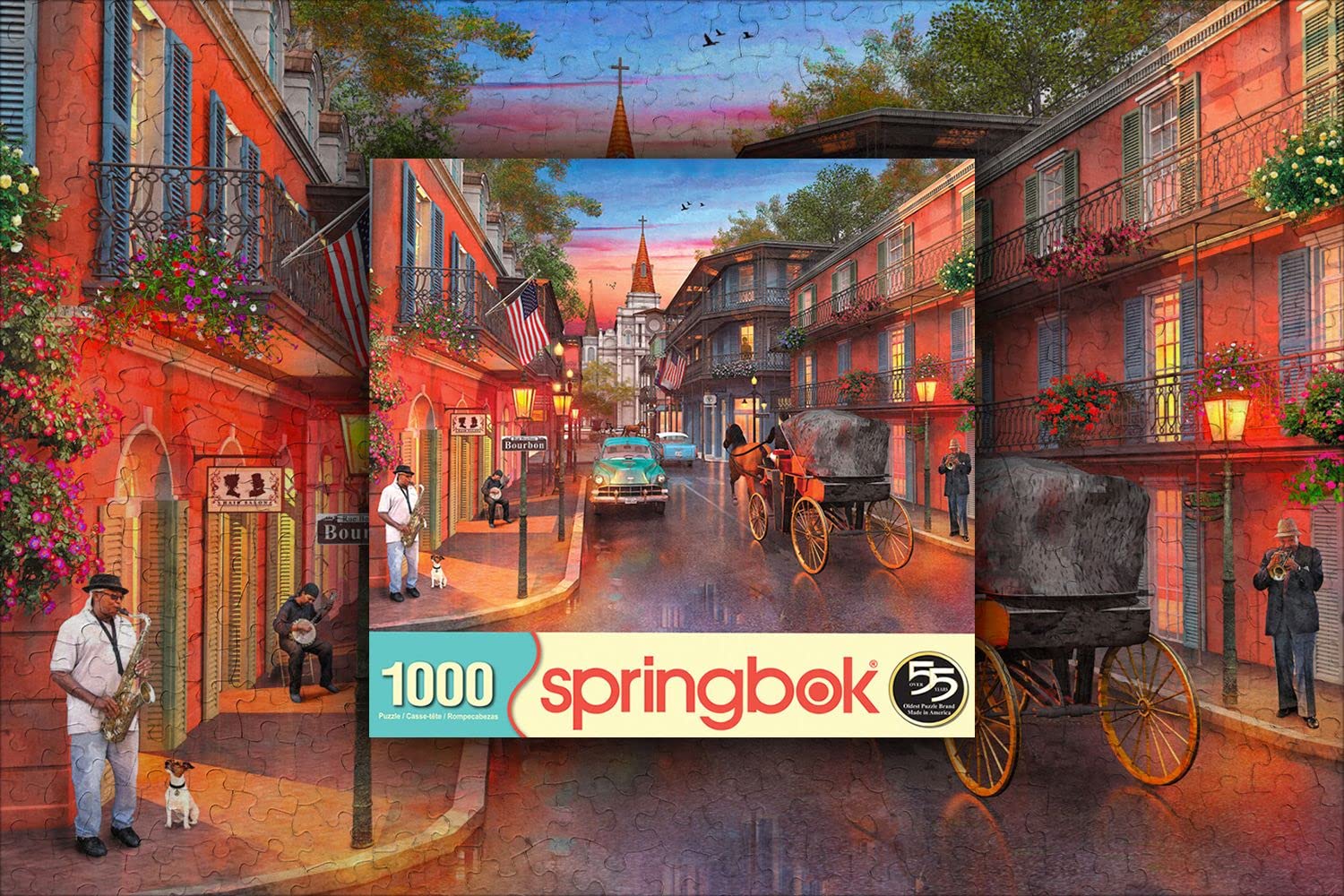 Springbok's 1000 Piece Jigsaw Puzzle Bourbon Street - Made in USA