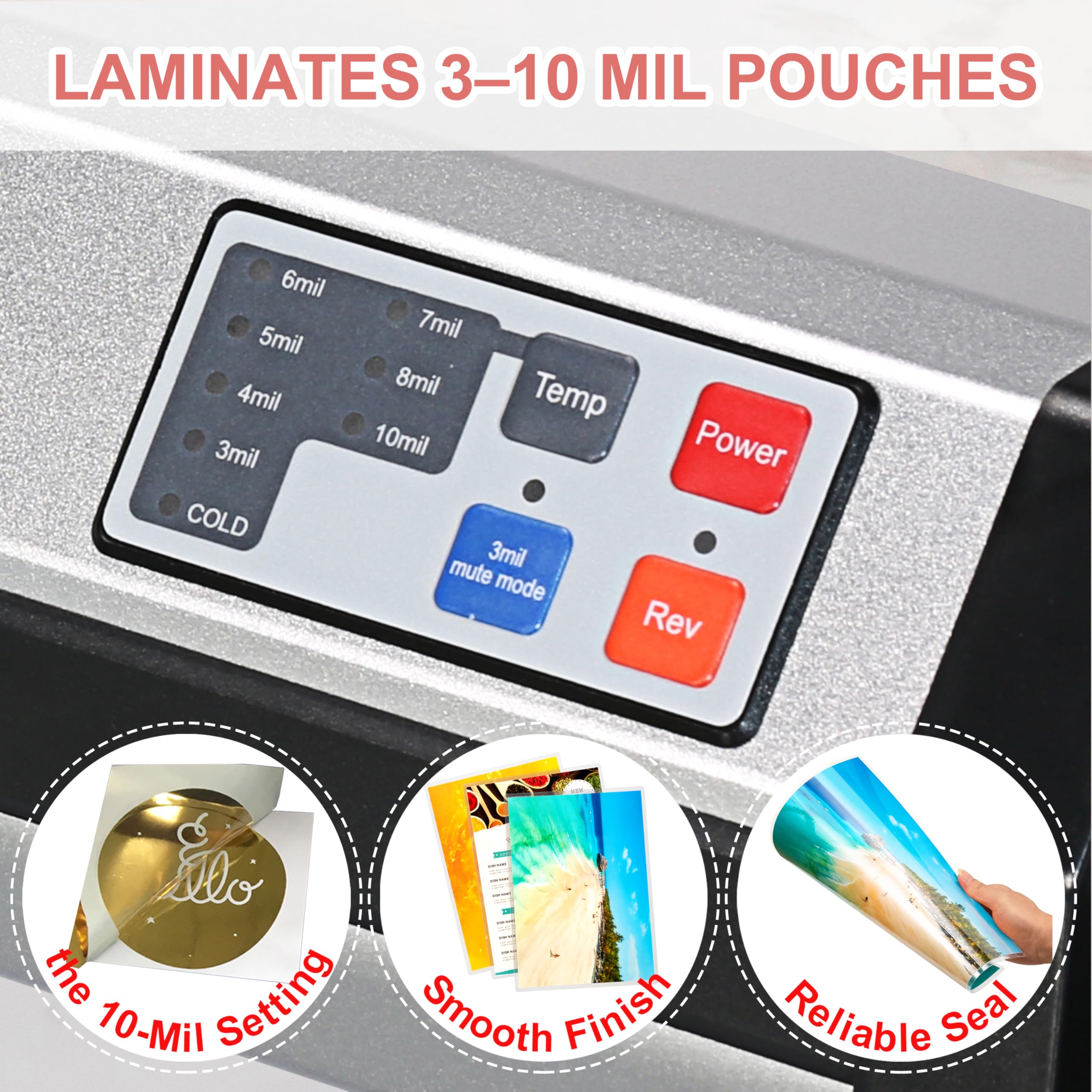 SINCHI Commercial Laminator Machine – Ultra-Fast 2-Min Warm-Up, Premium Aluminum Housing, 81 in/Min Speed, 13-Inch 6-Roller Design, Ideal for Schools, Busy Offices, and Print Shops