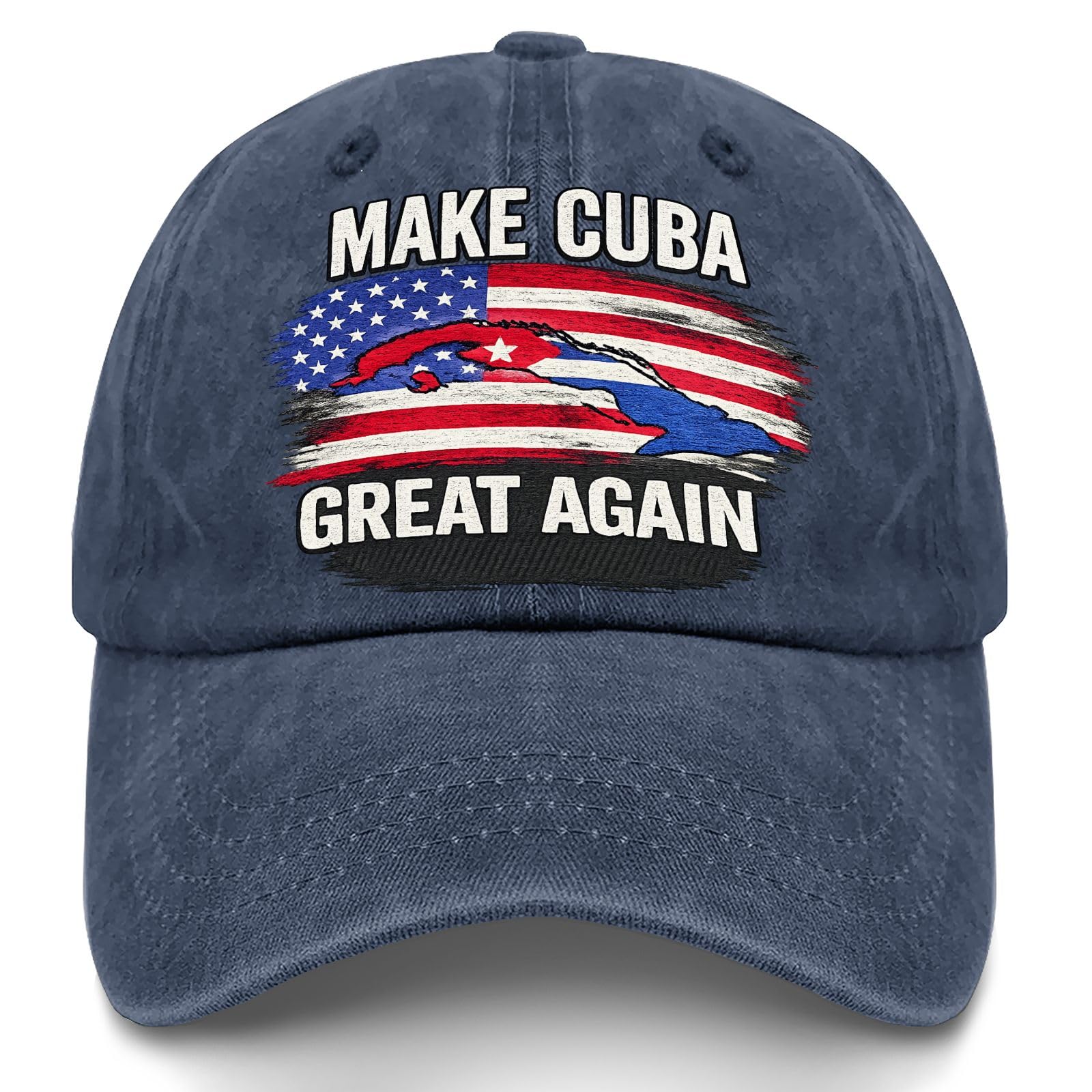 Make Cubas Great Again Hat for Women Soft Washed Distressed Baseball Cap