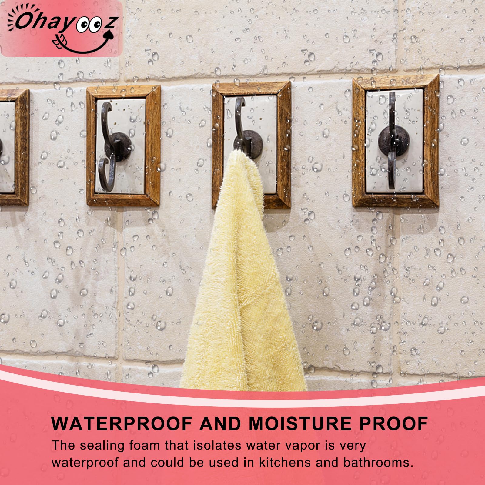 Ohayooz Extra Strong Double Sided Tape Heavy Duty 10FT, Very Sticky Adhesive Double Sided Mounting Tape Waterproof, Works Great Indoors and Outside, Walls, Automotive, Home Office Deco