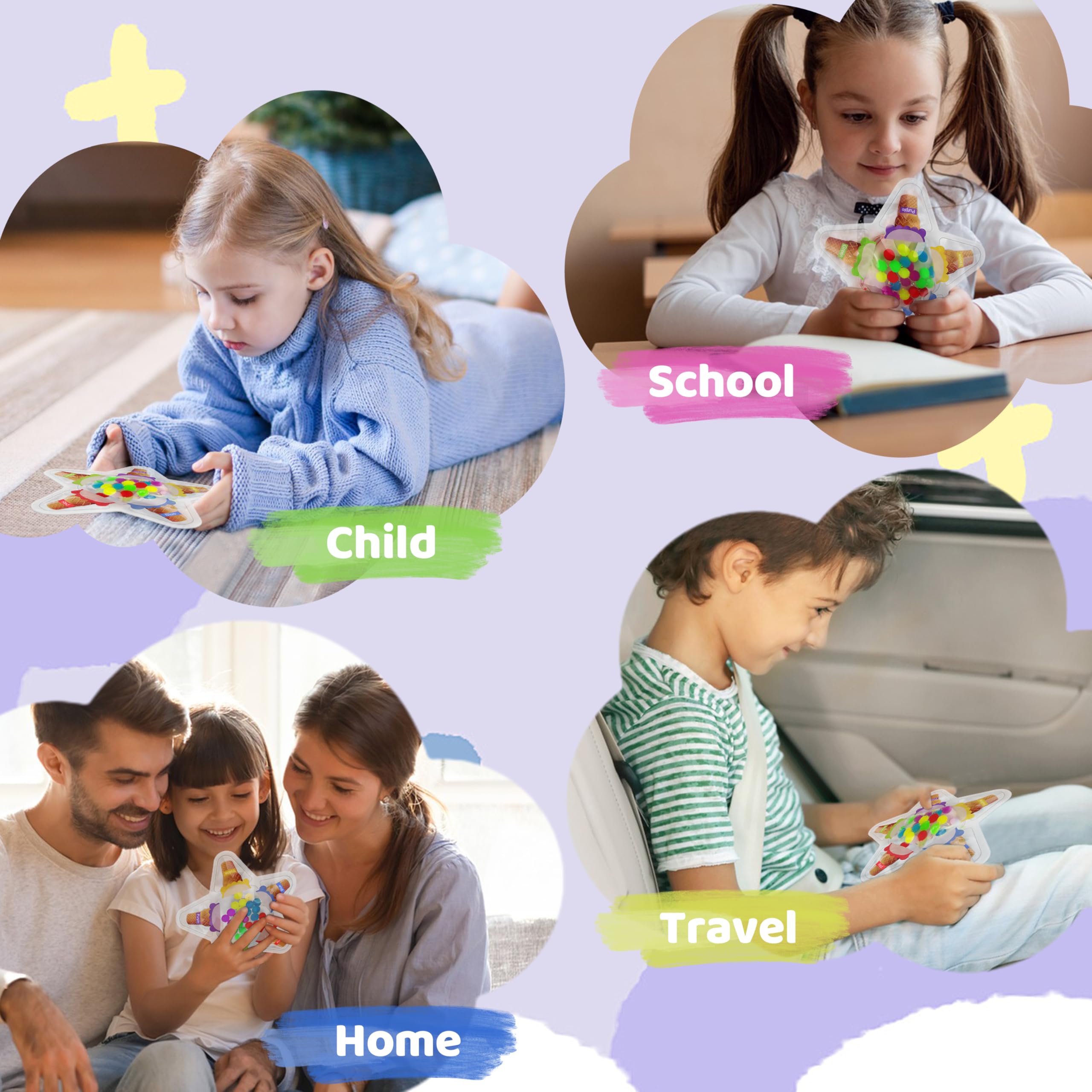 Color Sorting Sensory Toys for Toddlers, Color Matching Fidget Toys for Calming, Preschool Learning Montessori Toy Travel Fine Motor Skills Game for Kids Boys Girls Ages 3-5