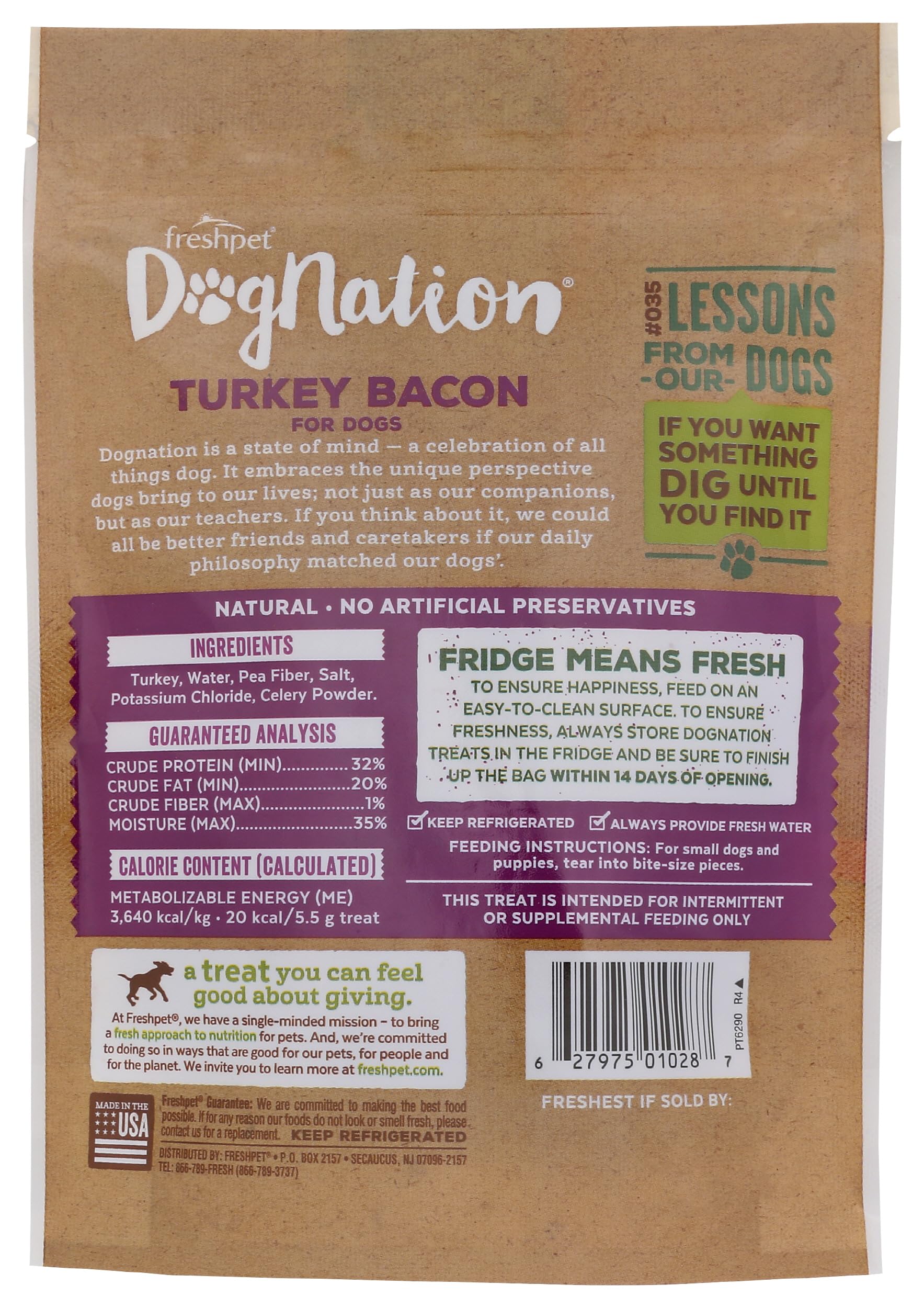 Deli Fresh Pet Food 518030 Dogs Nation Turkey/Bacon Treats For Pets, 3-Ounce