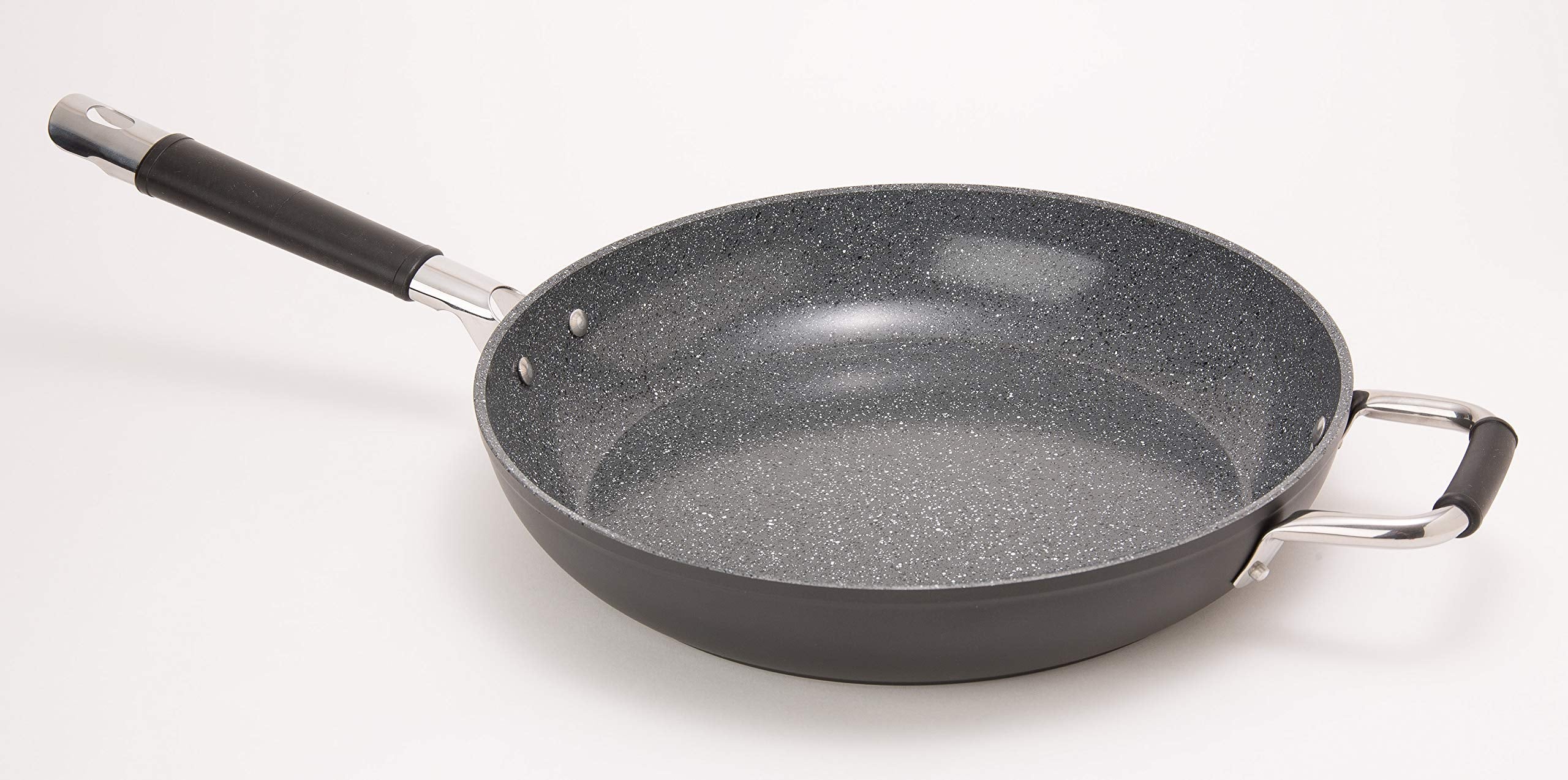 DaTerra Cucina 13” Nonstick Frying Pan | Made in Italy | PTFE, Cadmium, Lead and PFOA free proprietary nontoxic ceramic coating