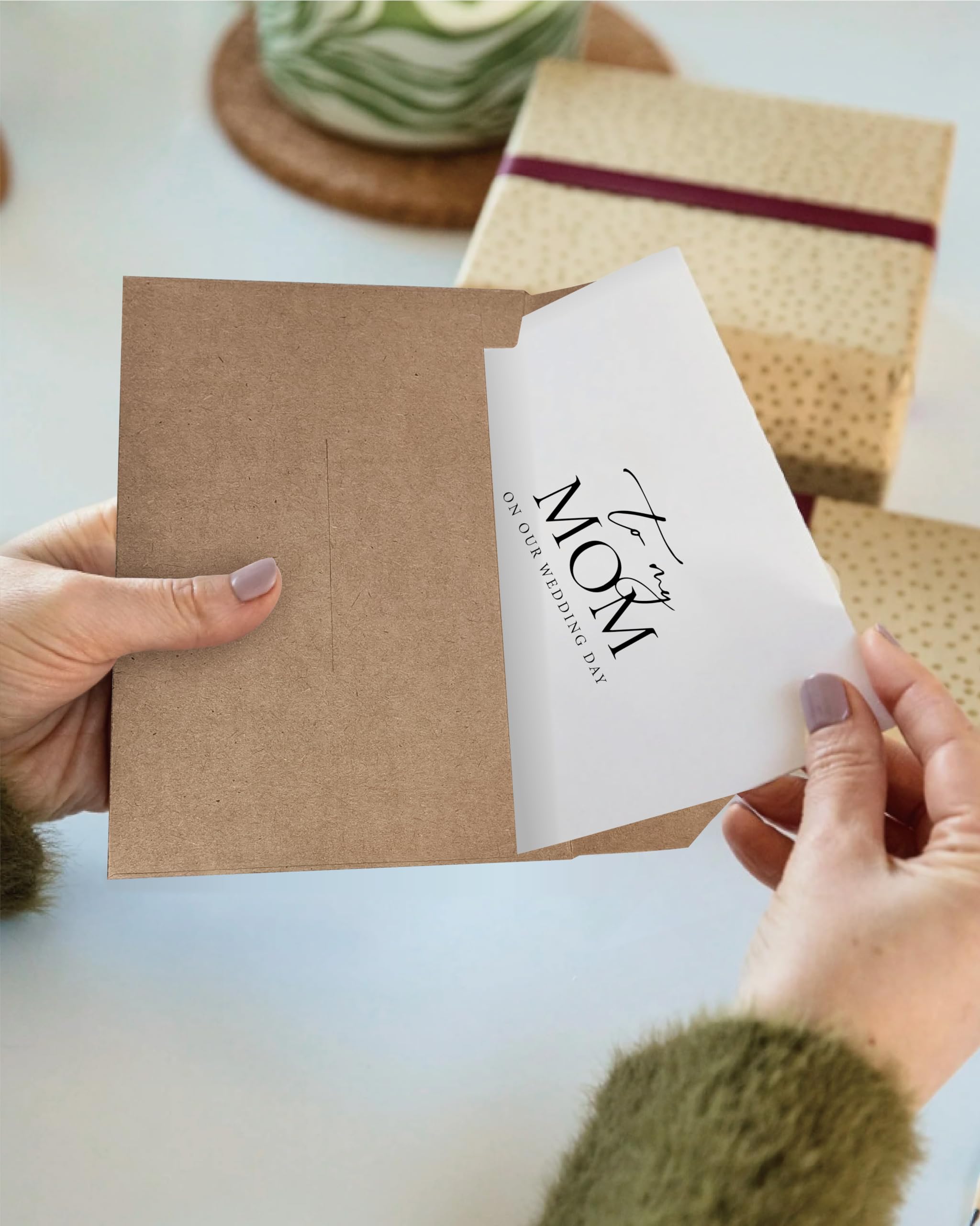 WeddingGiftsWedding Set of 2 Wedding Day Card for Parents, To My Dad and Mom On Our Wedding Day, Parents Of The Bride/Groom Gifts. (Dad/Mom A)