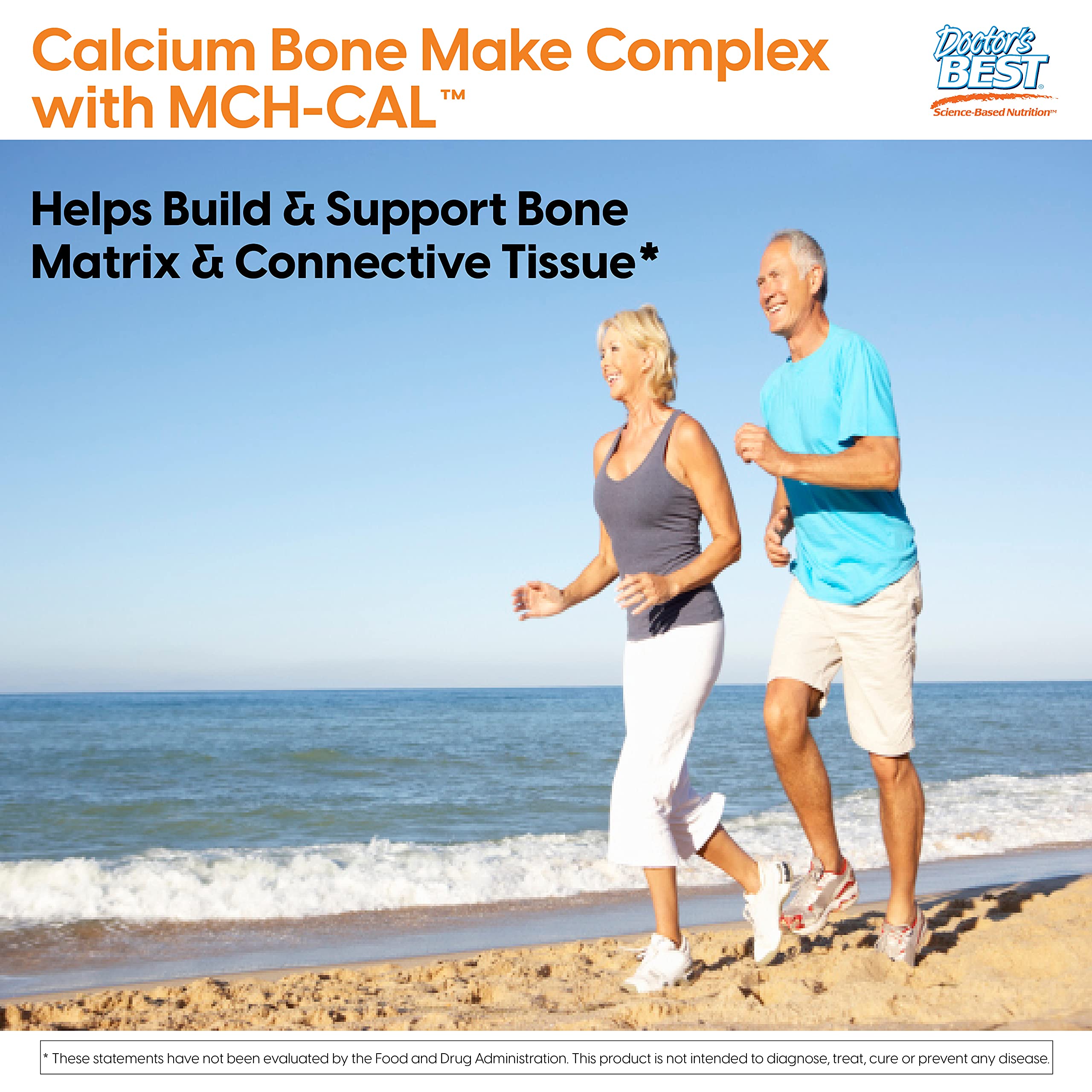 Doctor's Best Calcium Bone Maker Complex with MCHCal, Supports Bone Health, Muscular, Skeletal & Vascular Health, 180 Caps