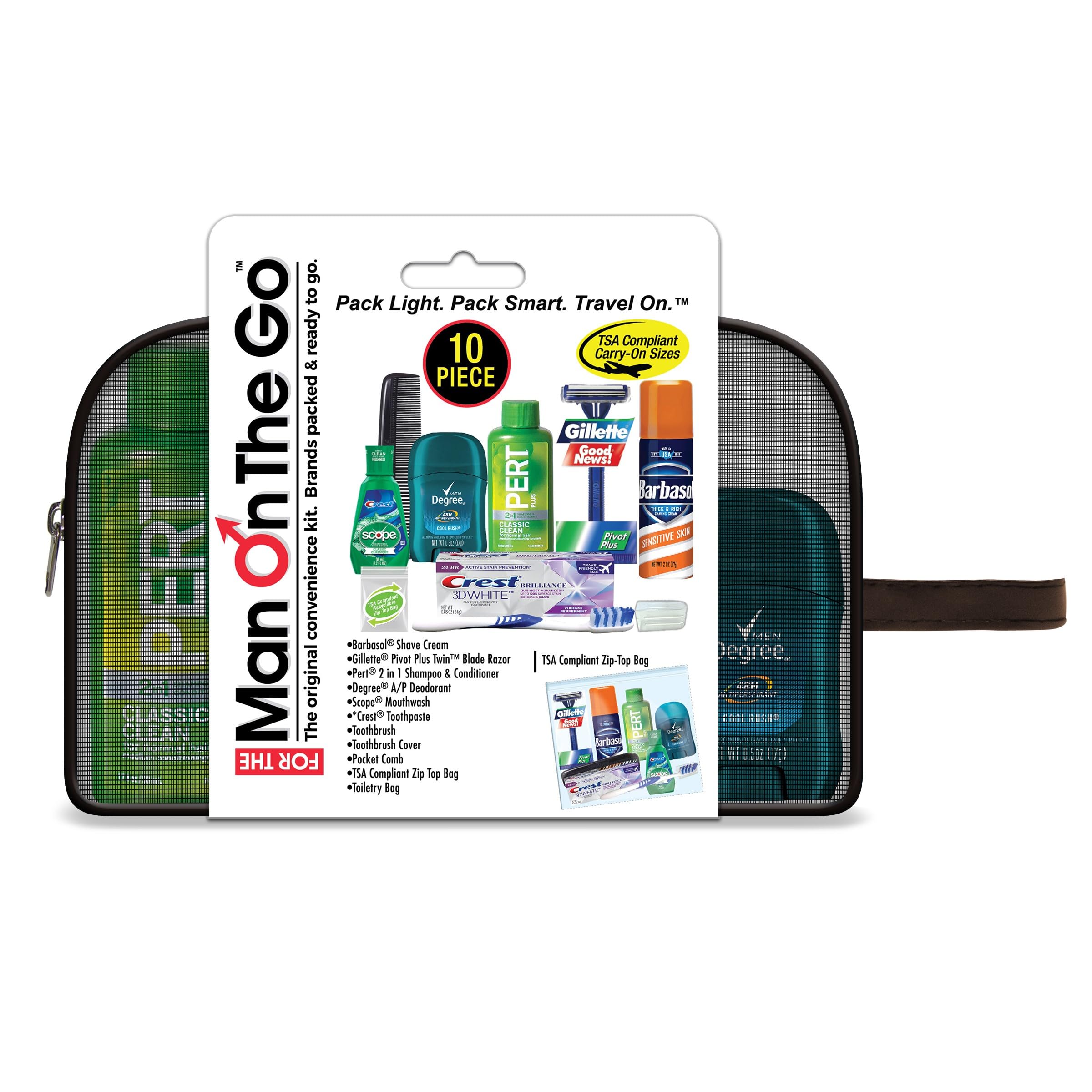 Convenience Kits “Man On The Go” Premium 10-Piece Travel Kit