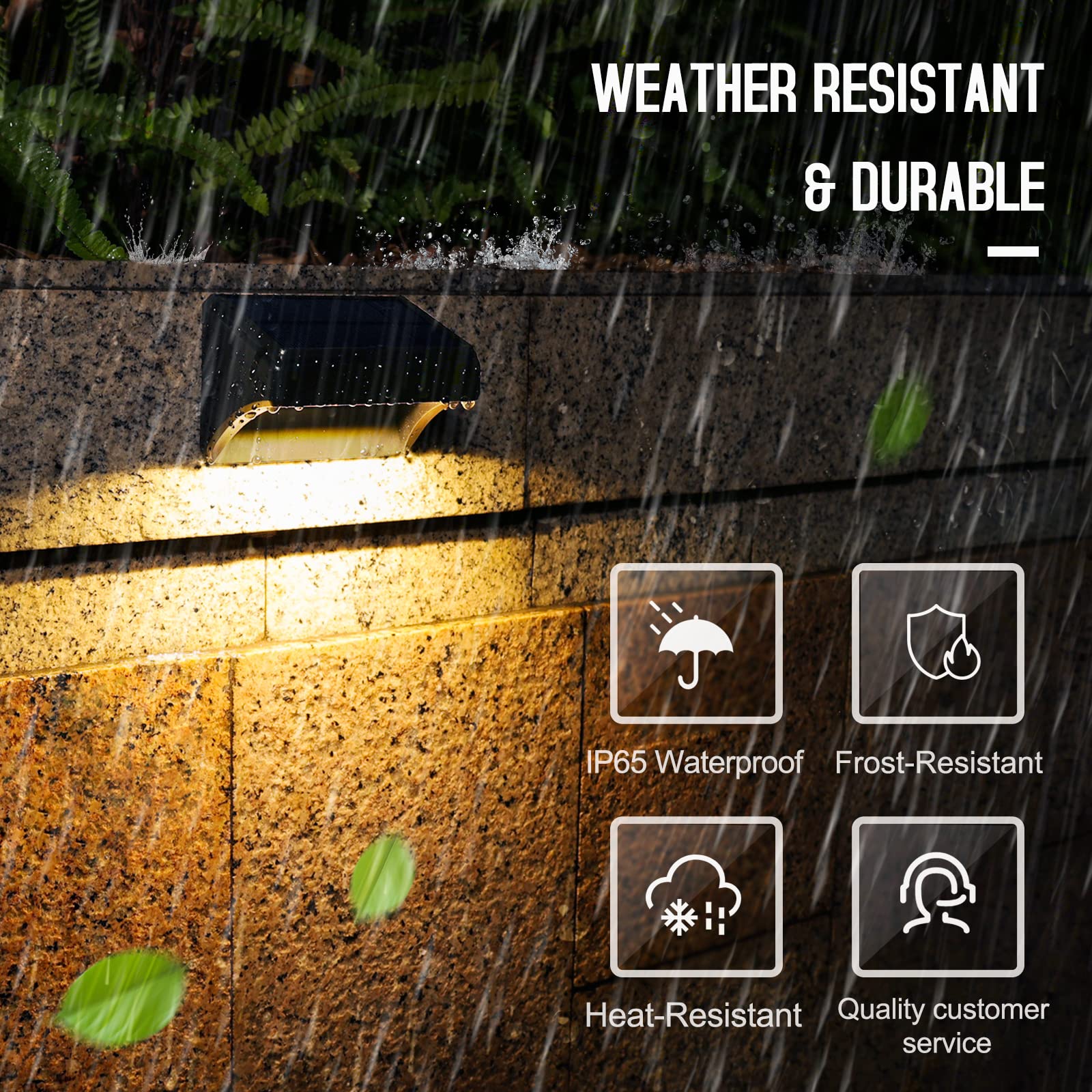 Aulanto Solar Fence Lights 12 Pack, 60 Lumen Warm White and Cool White, Fence Solar Lights Outdoor IP65 Waterproof, Outdoor Lighting Decor for Backyard,Garden,Fence,Wall,Deck Railing,Stairs.