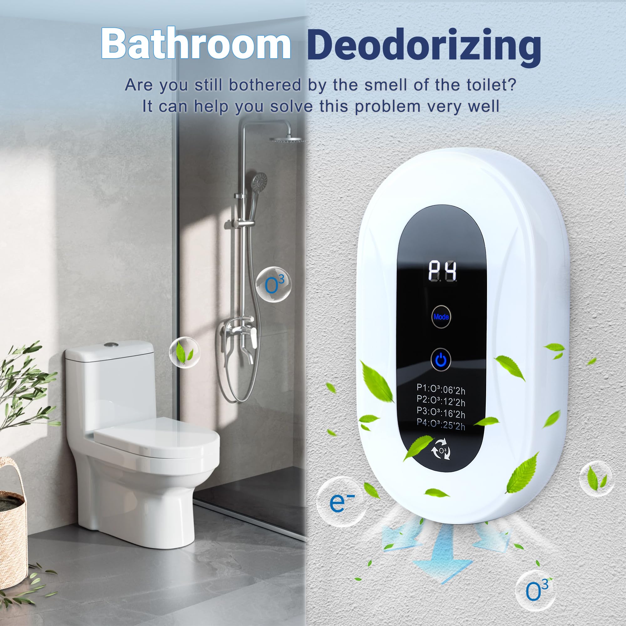 Home Air Purifier for 99% Strong Odor Pets Poof Cat Litter Deodorizer Plug in Ionizers Air Freshener for Bedroom Kitchen Toilet Pets Litter Box Shoe Cabinet(1)