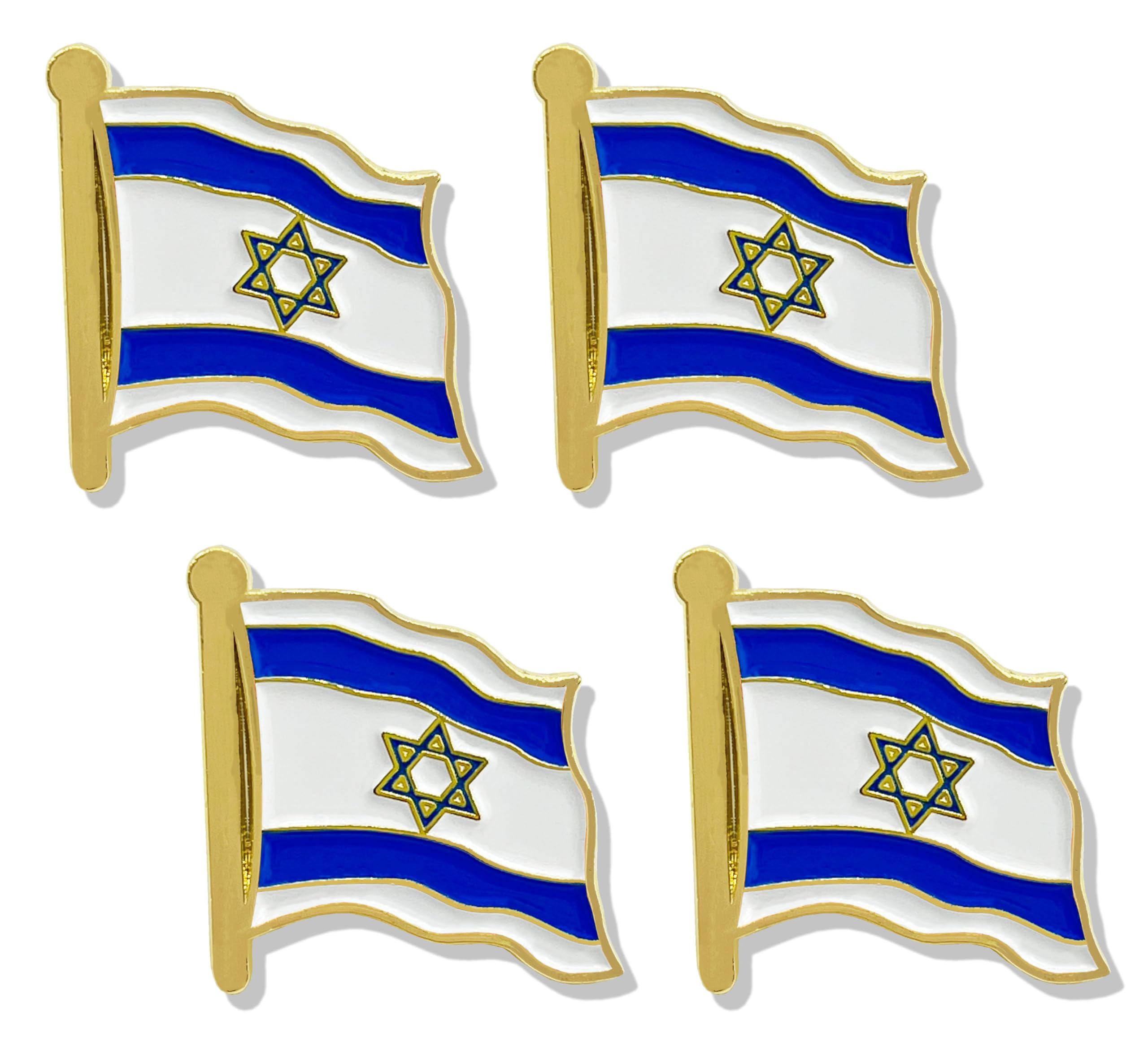 stidsds Israel Flag Pin - Israel Flags Pins Lapel Israeli Flag Enamel Lapel Pin Men Women Suit & Waving Patriotic Metal Badge Souvenir Hat Backpacks Decoration(4 Pack)