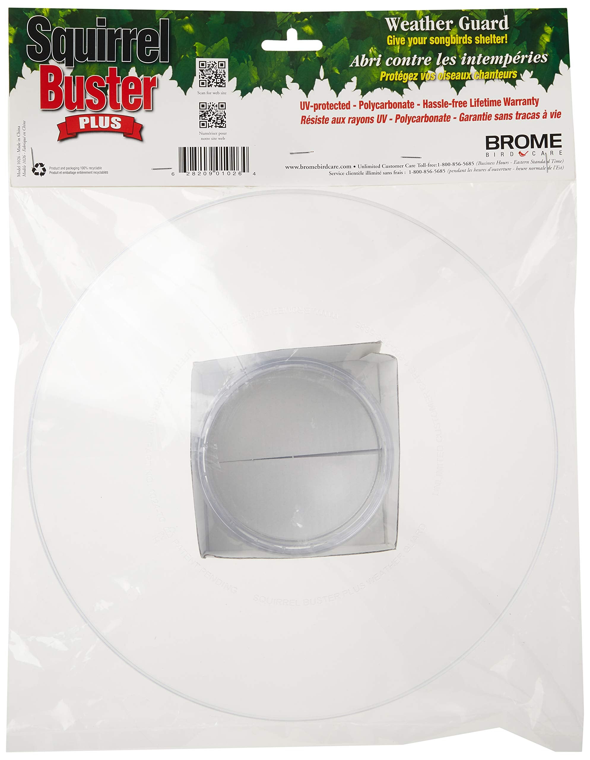 Weather Guard for Squirrel Buster Plus Bird Feeder (FEEDER NOT INCLUDED)