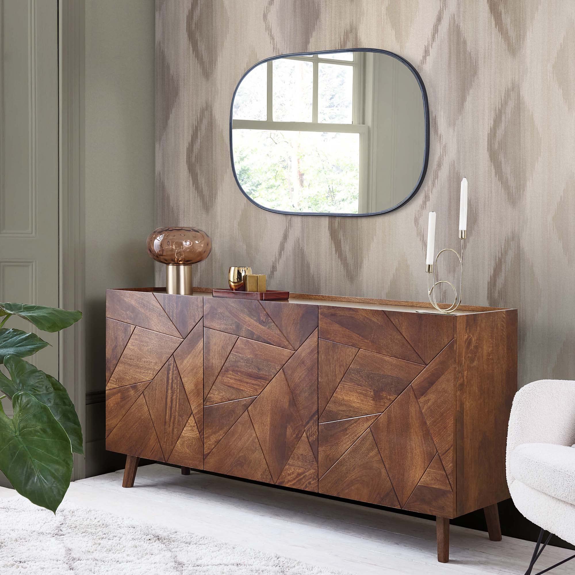 NEXT Abstract Ikat Neutral Removable Wallpaper