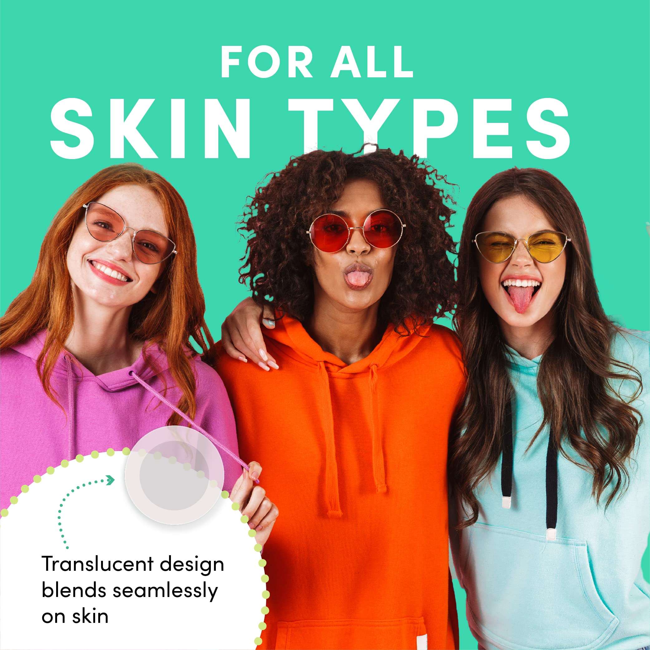 Dots for Spots Pimple Patches - Translucent Hydrocolloid Patch Spot Treatment Stickers for Face and Body - Fast-Acting, Vegan & Cruelty Free Korean Skin Care Pack of 60