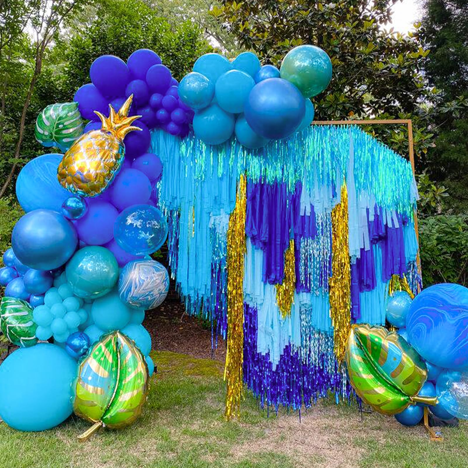 PartyWoo Blue Crepe Paper Streamers 10 Rolls 820 ft Pack of Royal Dark Blue Crepe Paper for Baby Shower Gender Reveal Graduation Birthday Party Decorations (1.8 Inch x 82 Ft/Roll), Blue-39