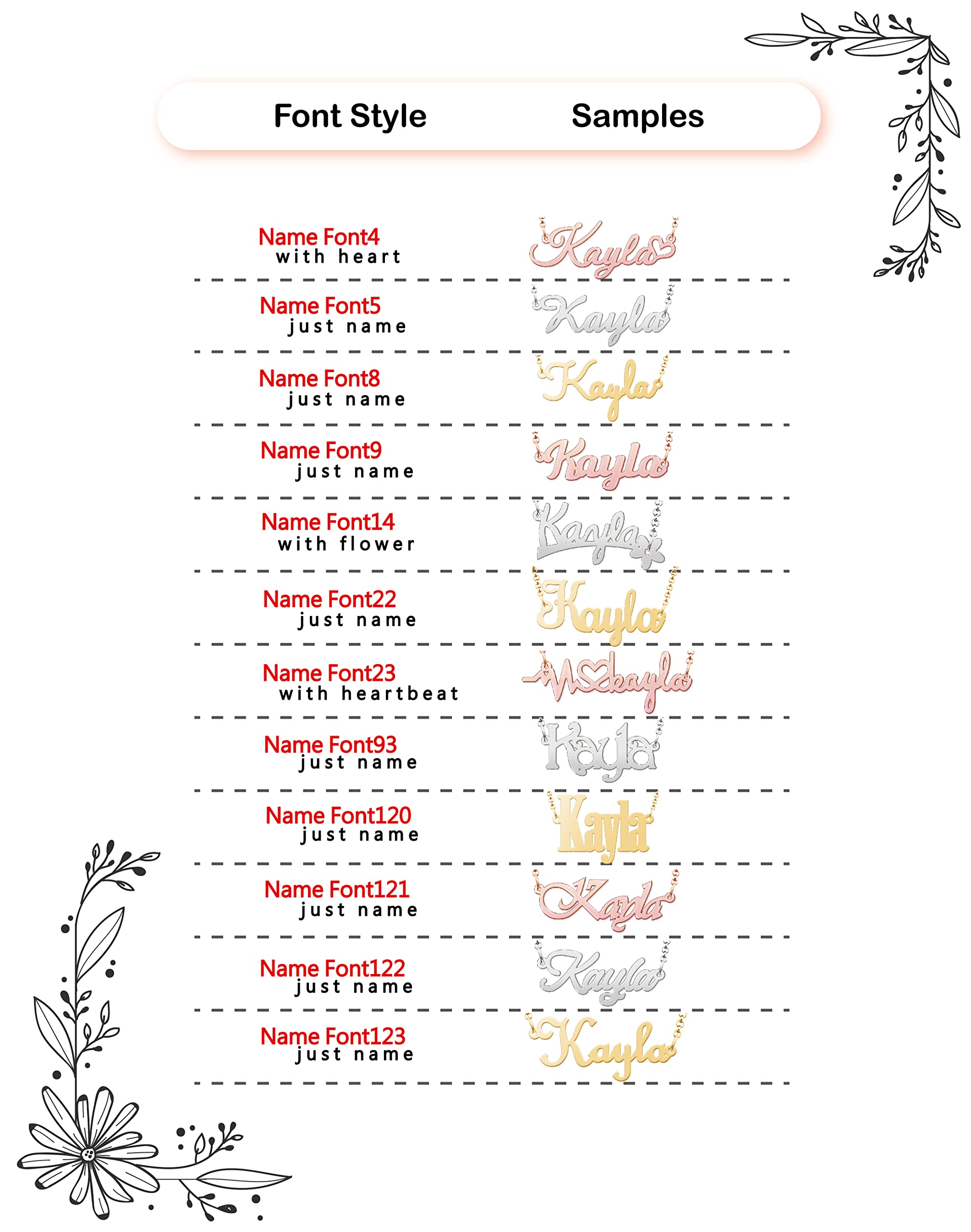 Q&Locket Personalized Custom Name Necklace Script Initial Nameplate Necklaces for Womens