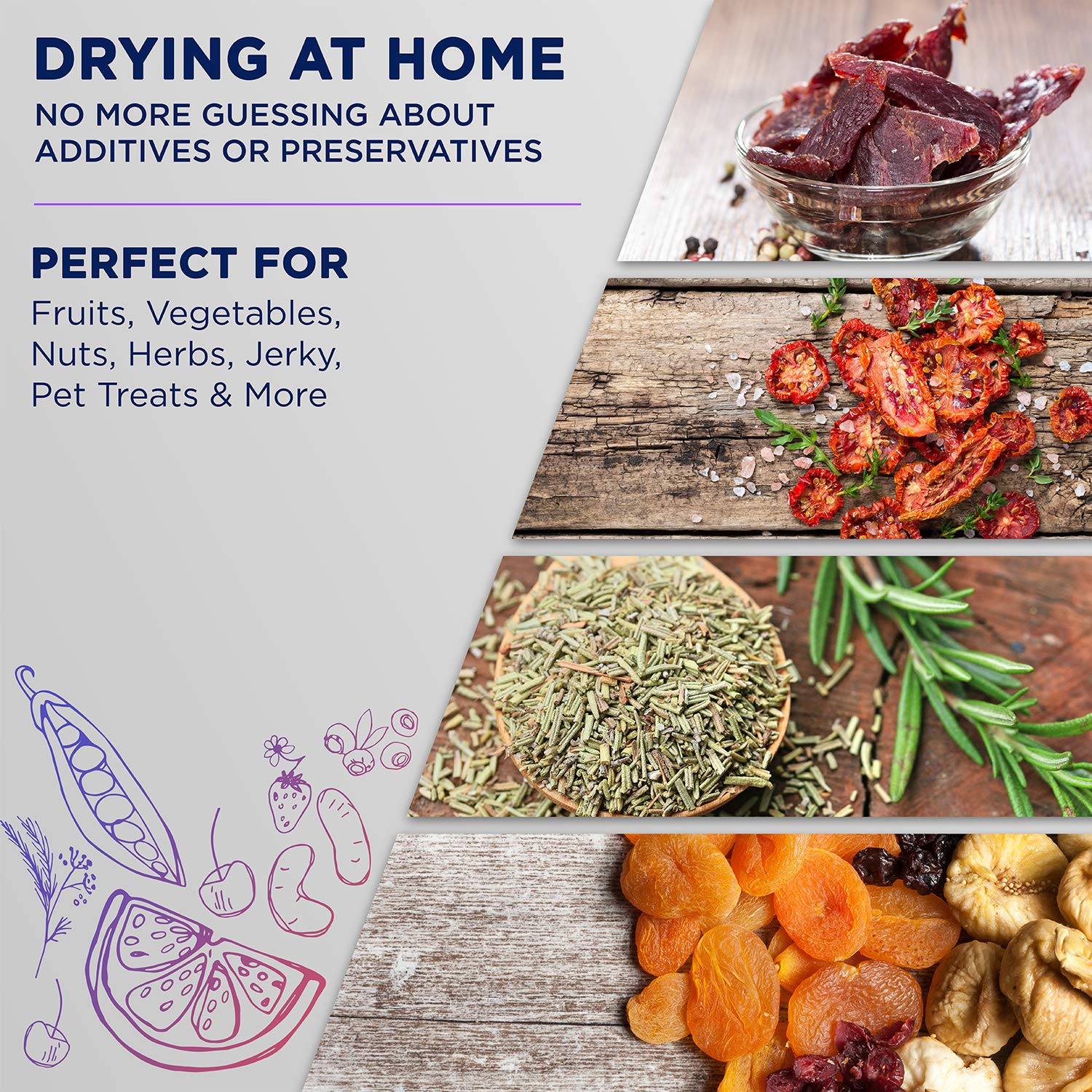 Ivation 6 Tray Commercial Food Dehydrator Machine |600w, Easy Setup, Digital Adjustable Timer and Temperature Control | Dryer for Jerky, Herb, Meat, Beef, Fruit and To Dry Vegetables | Stainless Steel