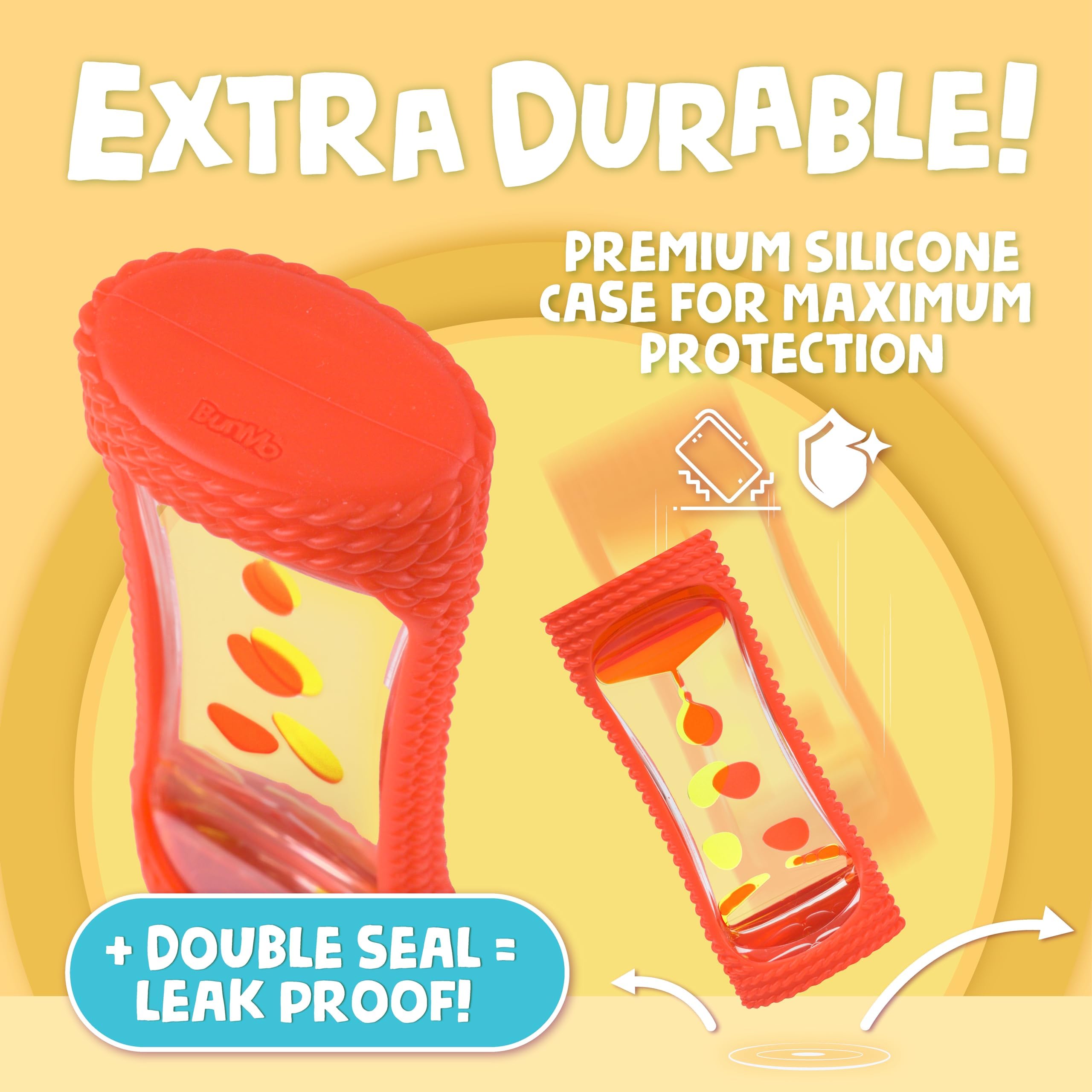 BUNMO Liquid Motion Bundles with Sensory Texture - Liquid Timer - Bubble Timer - Liquid Motion Sensory Toys for Sensory Exploration - Kid Sensory Bottles Tubes - Small