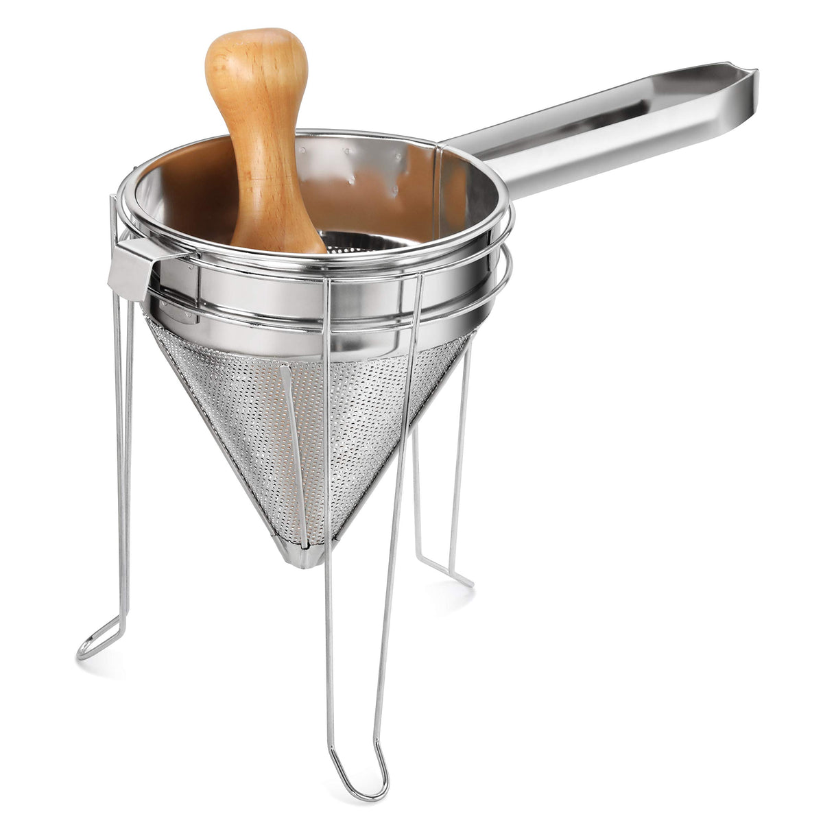 New Star Foodservice 42566 3-Piece Stainless Steel China Cap Strainer Set