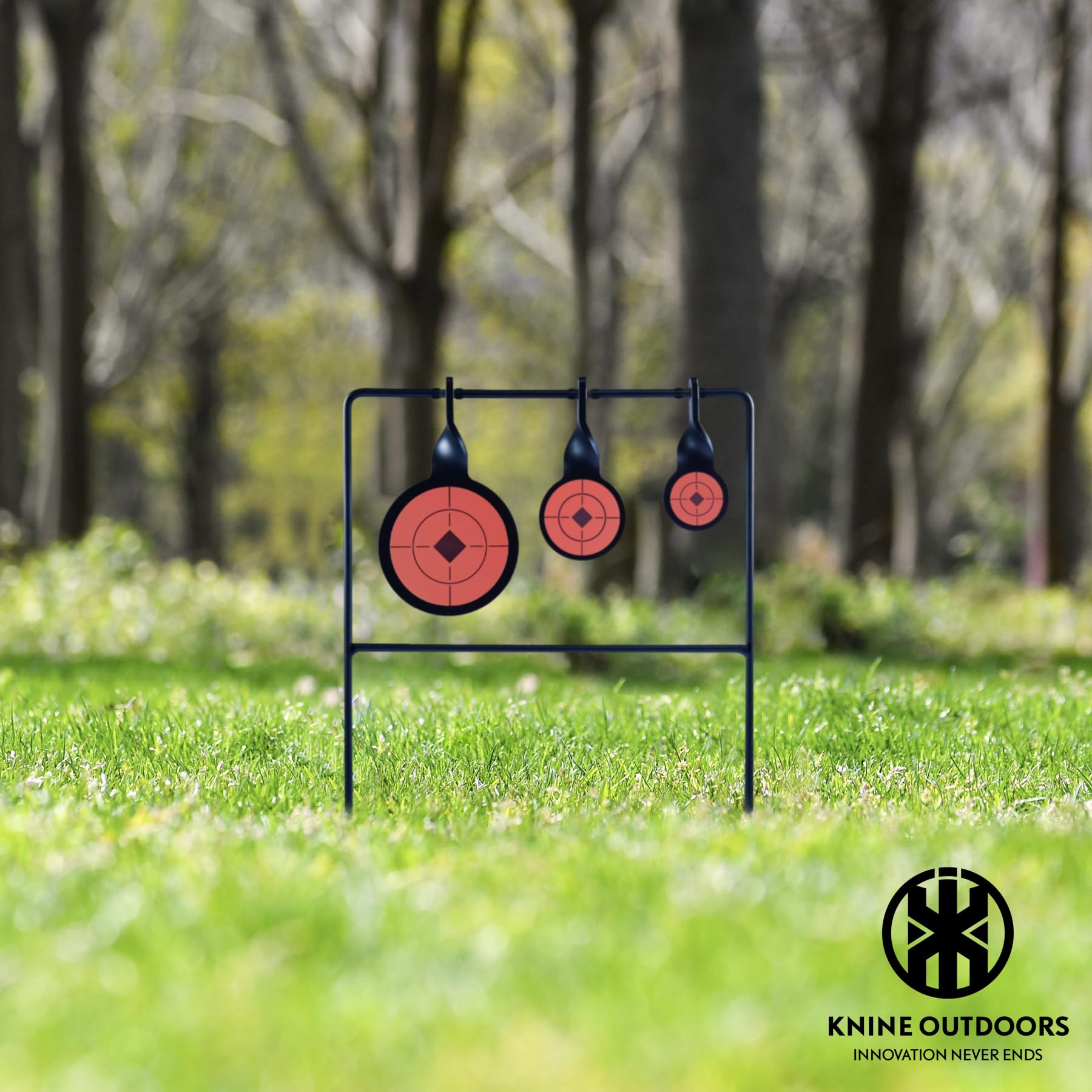 KNINE OUTDOORS Hunting Shooting Taget Airgun Spinner Target, Rated for .22 Rimfire Rifles and .22 Handguns