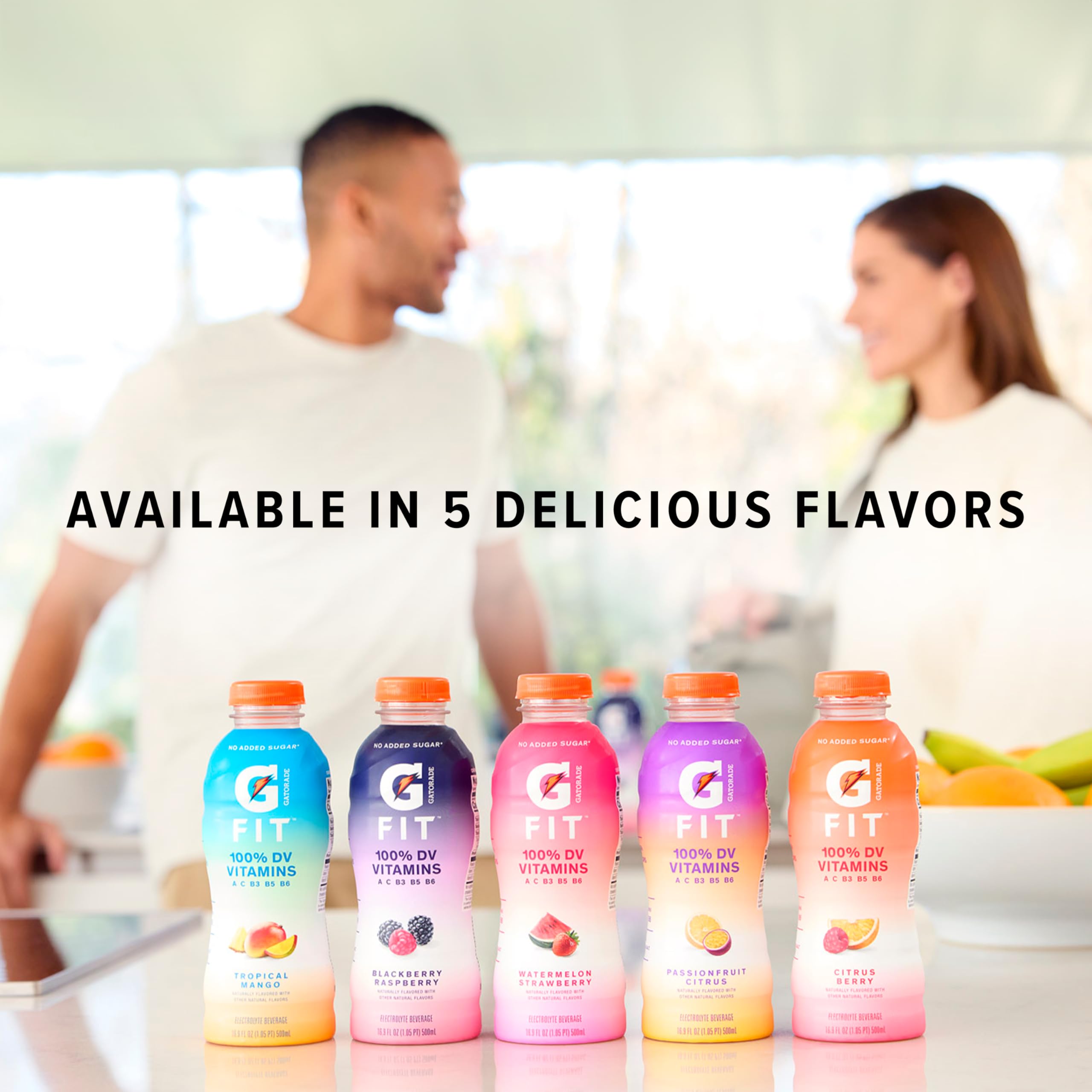 Gatorade Fit Electrolyte Beverage, Healthy Real Hydration, New 2.0 4 Flavor Variety Pack, 16.9.oz Bottles (12 Pack)