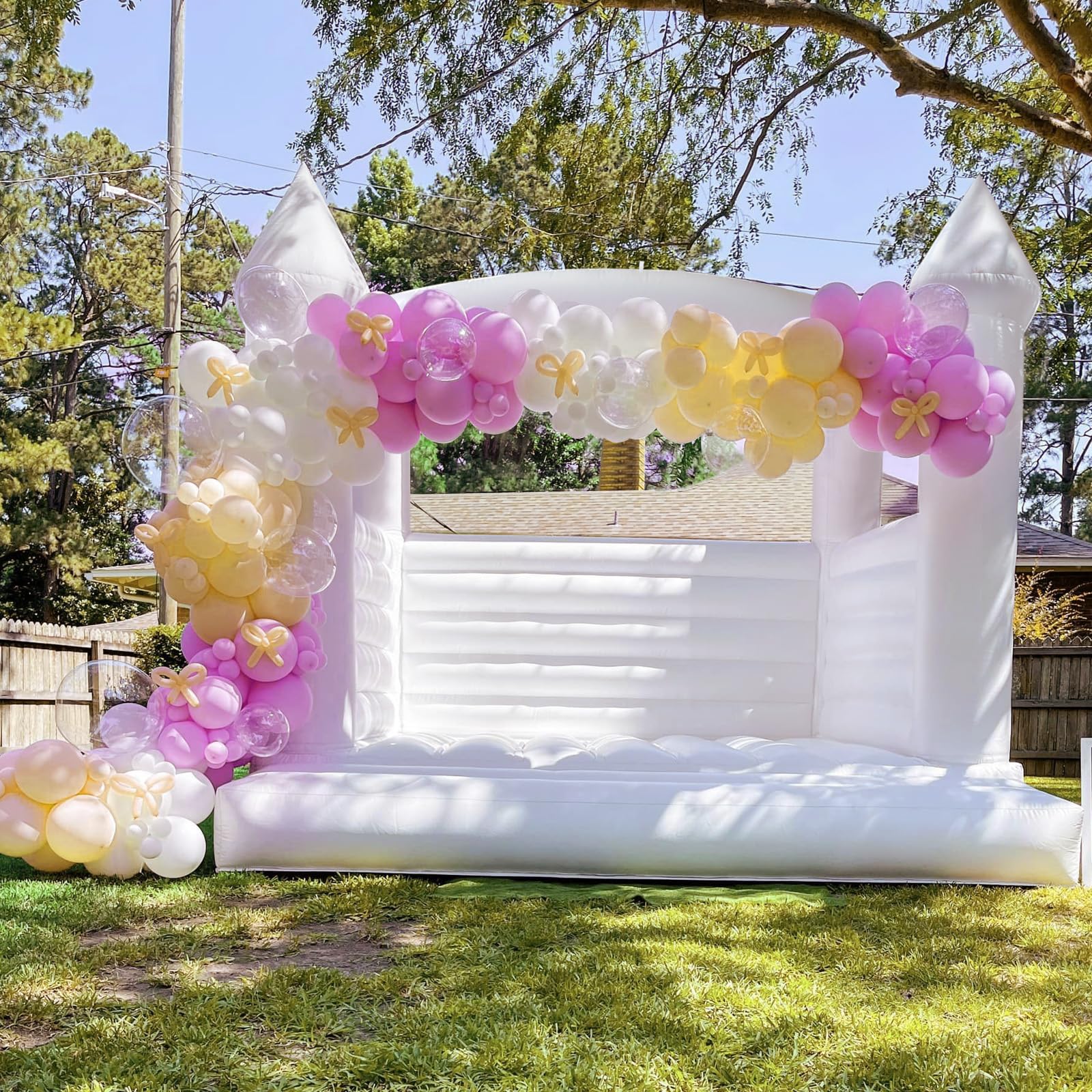 Hmtaolife 13x13x10ft PVC Commercial Grade Inflatable Jumping Castle for Party with 950w Air Blower, Durable and Easy to Set up, for Wedding, Birthday Parties Decorations
