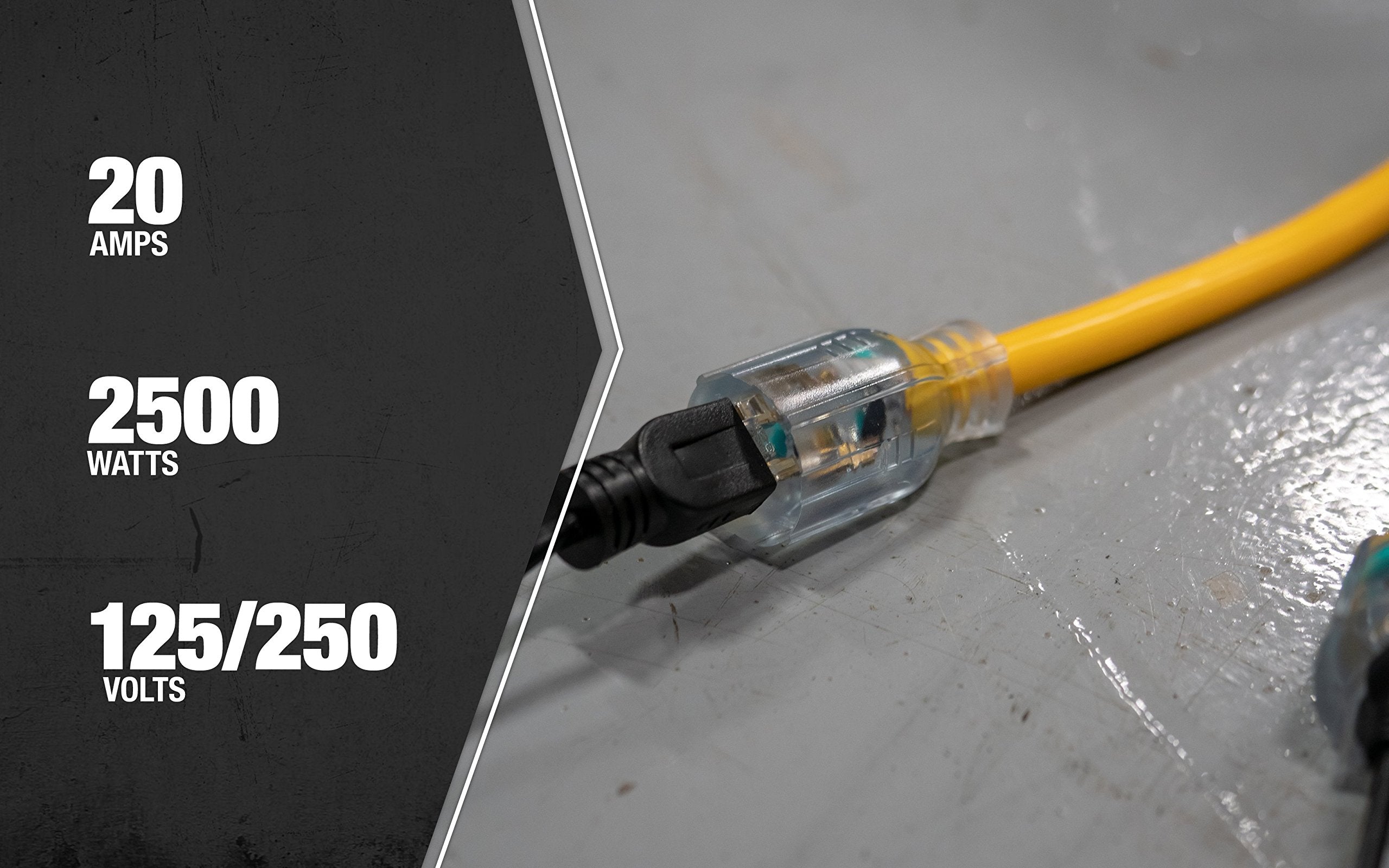 Coleman Cable 01924 Generator Power Cord Adapter; 12/4; 3-Foot