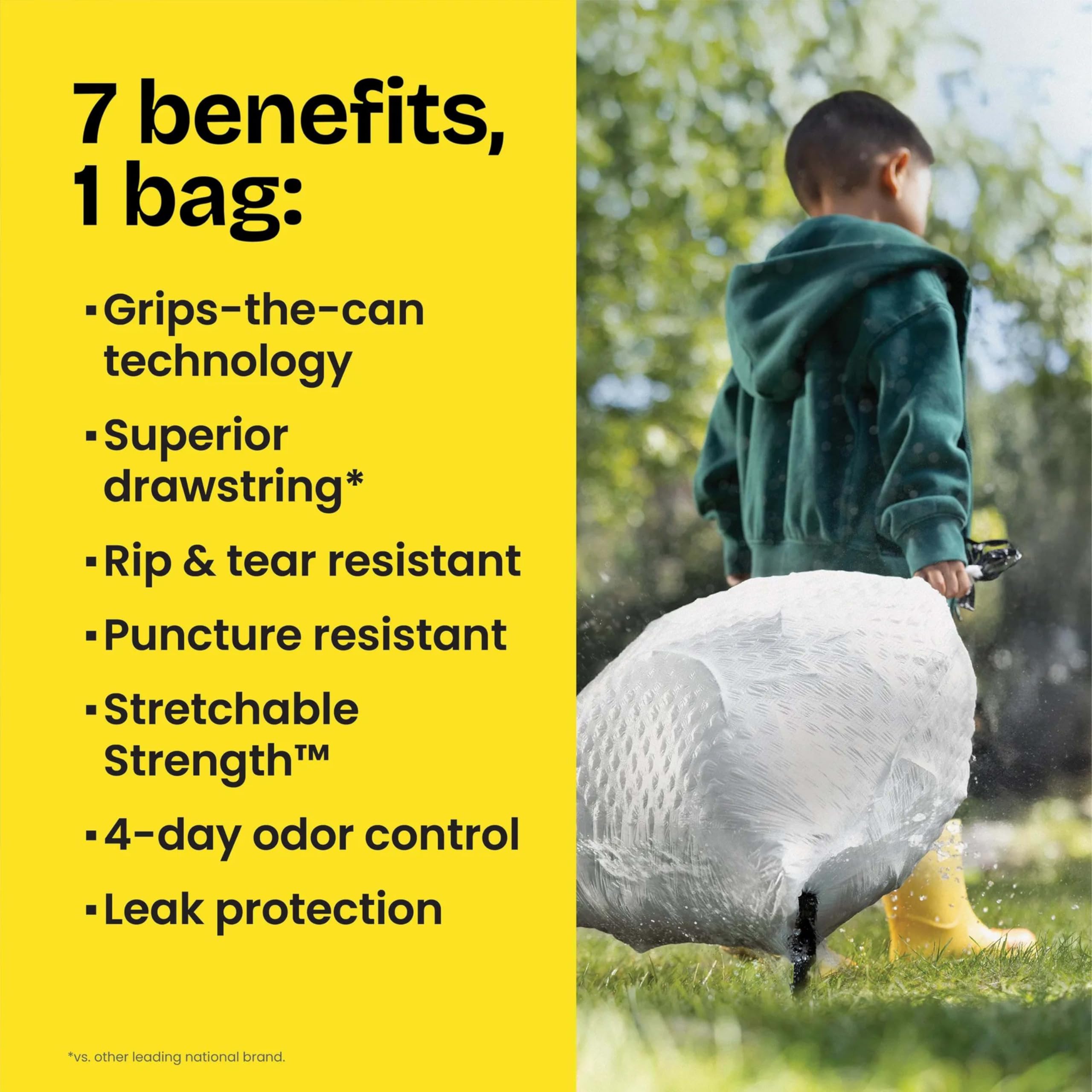 Glad ForceFlex Tall Kitchen Trash Bags, 13 Gallon, Gain Original, 40 Count (Package May Vary)
