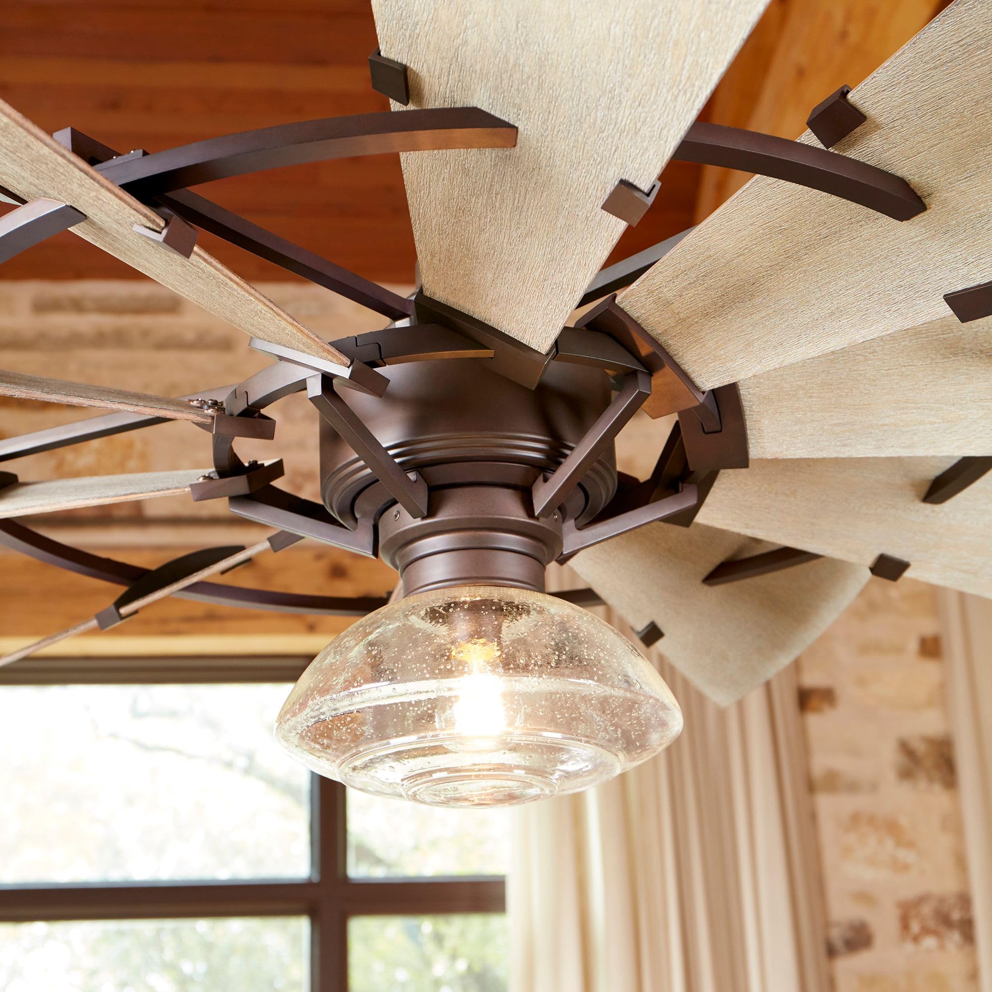 Quorum 95210-86 Restoration 52``Ceiling Fan from Windmill Collection in Bronze/Dark Finish,