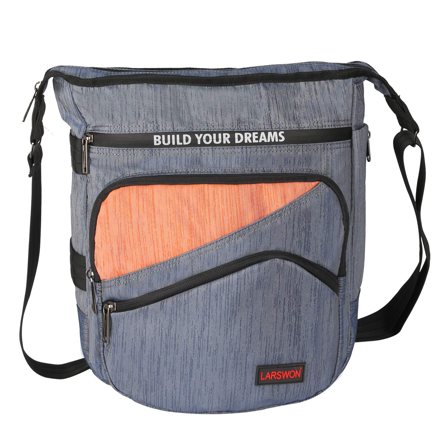 Vertical Messenger Bag, Crossbody Bag, Larswon Shoulder Bag Laptop Bag Satchel Blue