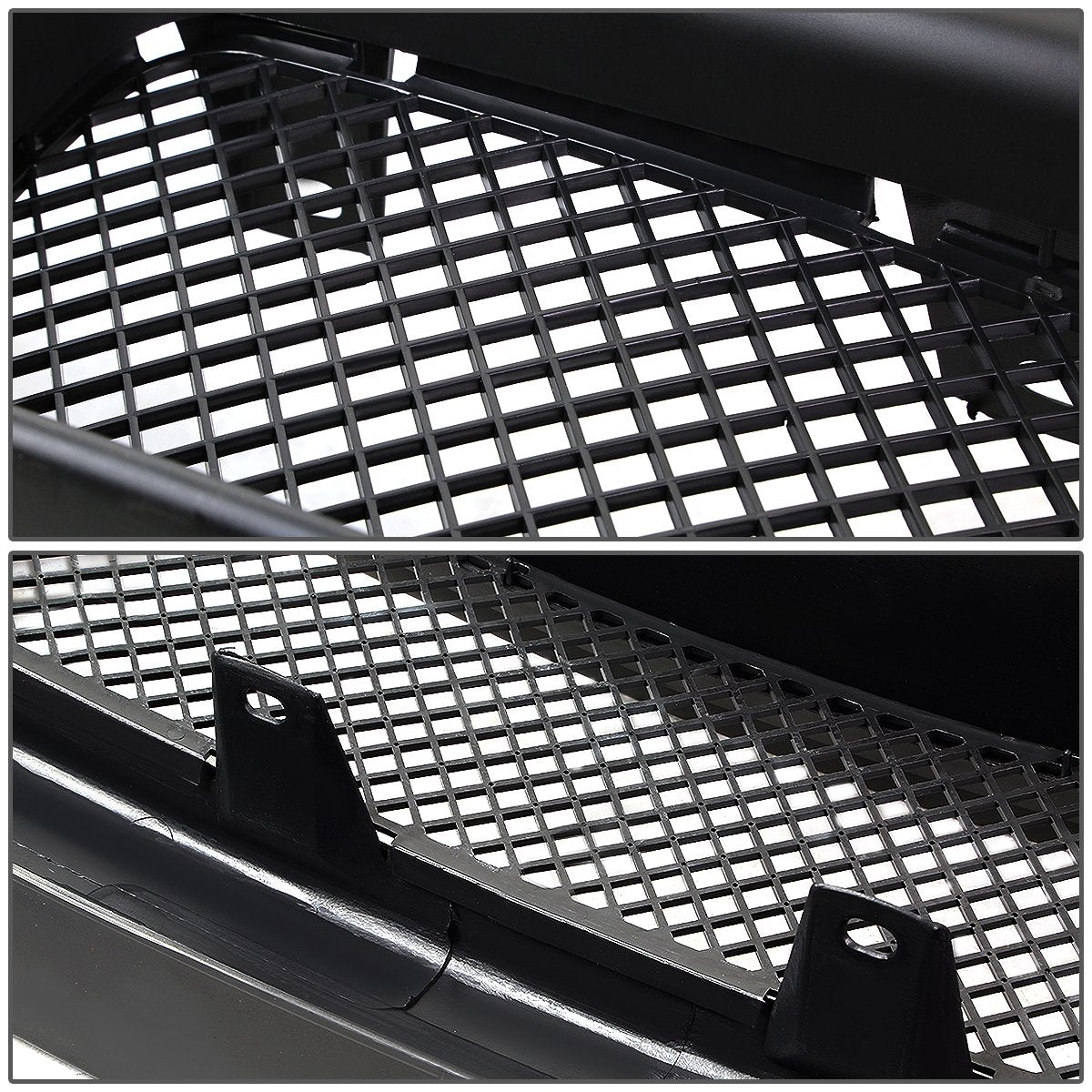 Auto Dynasty Front Bumper Mesh Grille Insert Grill Assembly Compatible with BMW E36 3-Series 1992-1998, M3 Style Replacement, Unpainted Black, ABS Plastic