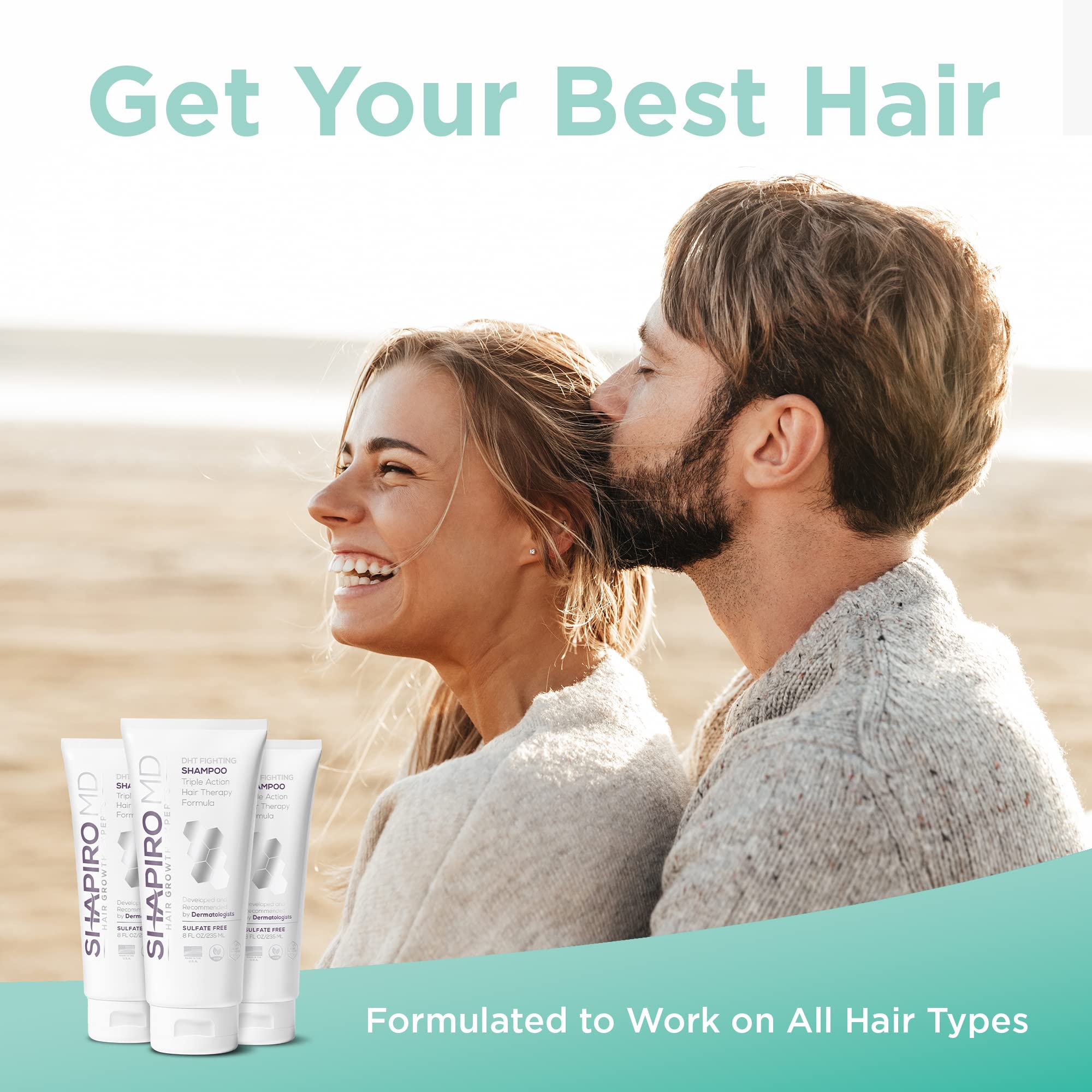 Shapiro MD Hair Growth Experts Vegan Hair Loss Shampoo for Thinning Hair | Experience Healthier, Fuller and Thicker Looking Hair (1 Month Supply)