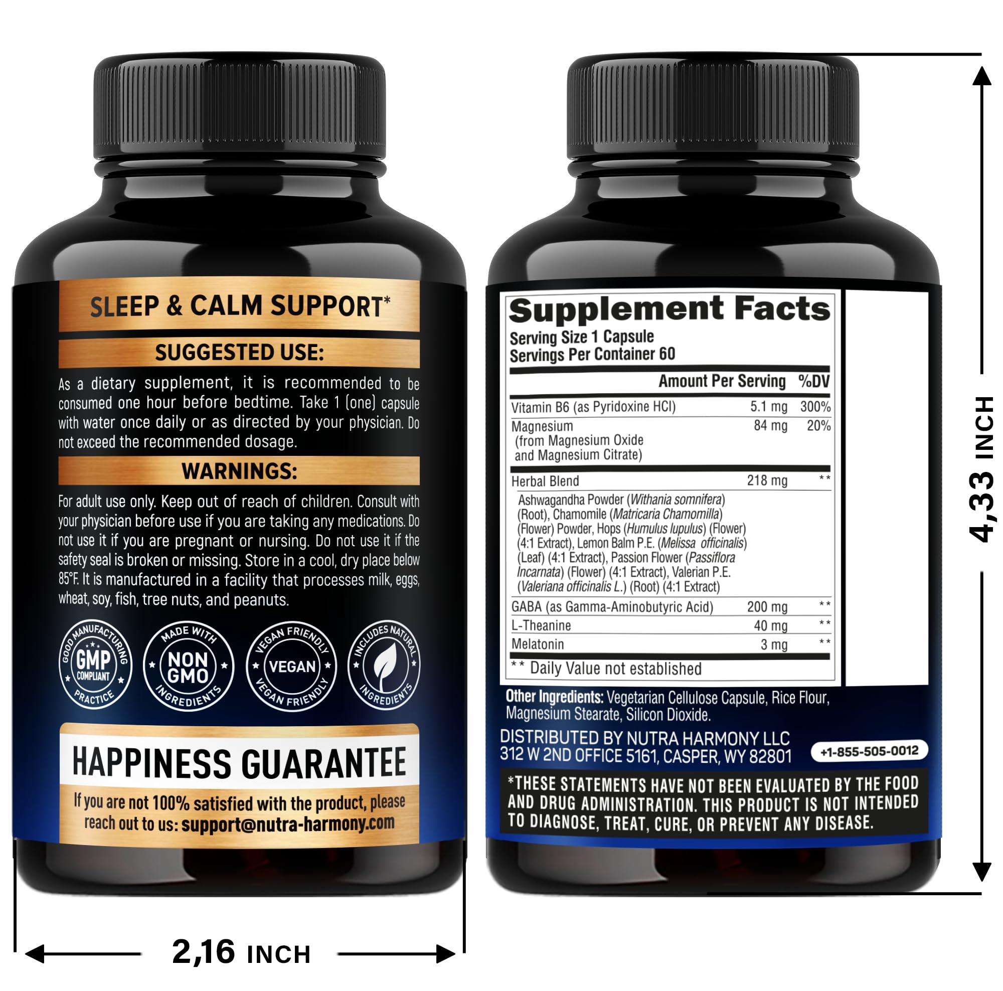 NUTRAHARMONY Cortisol & Sleep Support Capsules