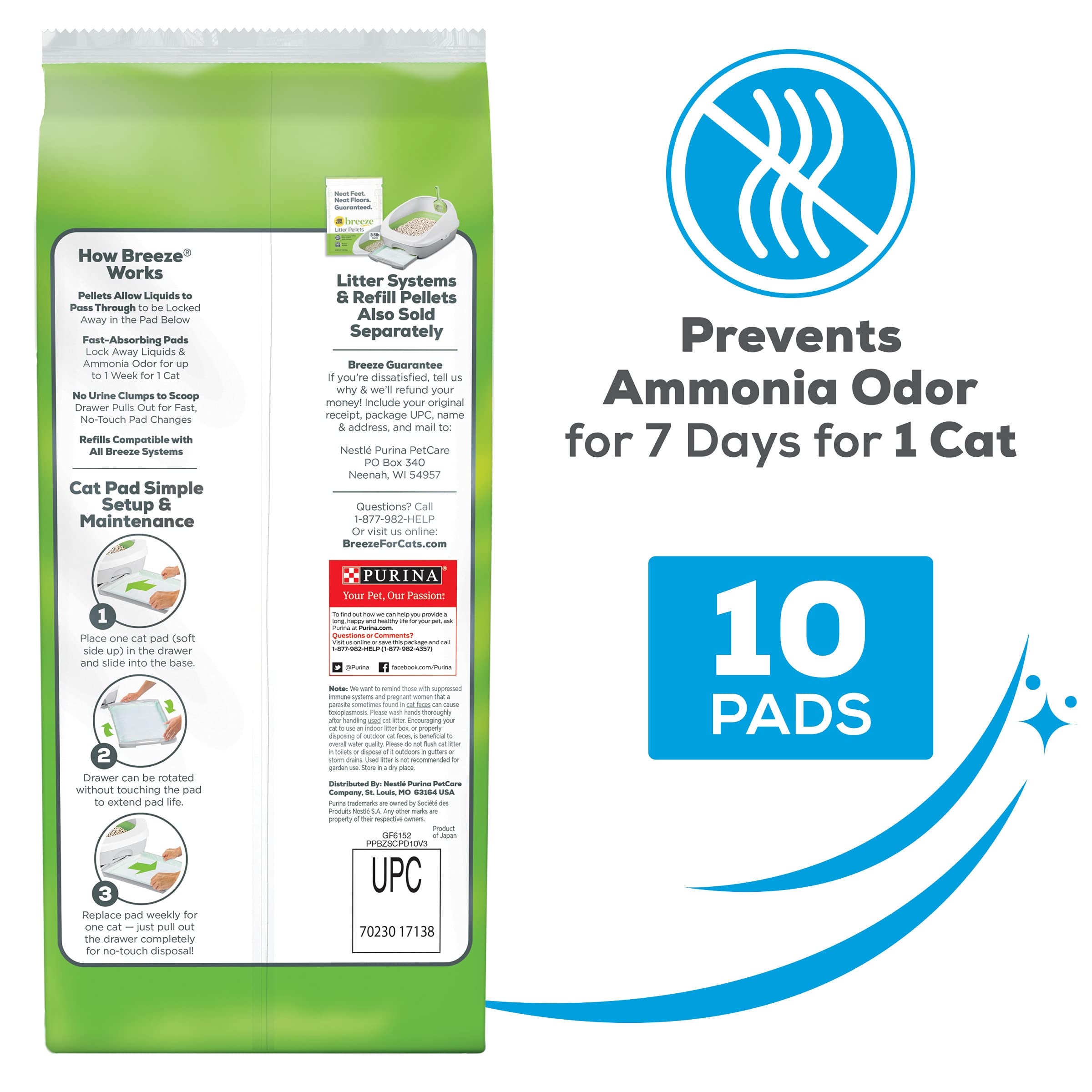 Purina Tidy Cats Breeze Litter System Cat Pad Refills 10ct. Pack Tidy Cats Cat Litter Pads - 10 ct. Pouch